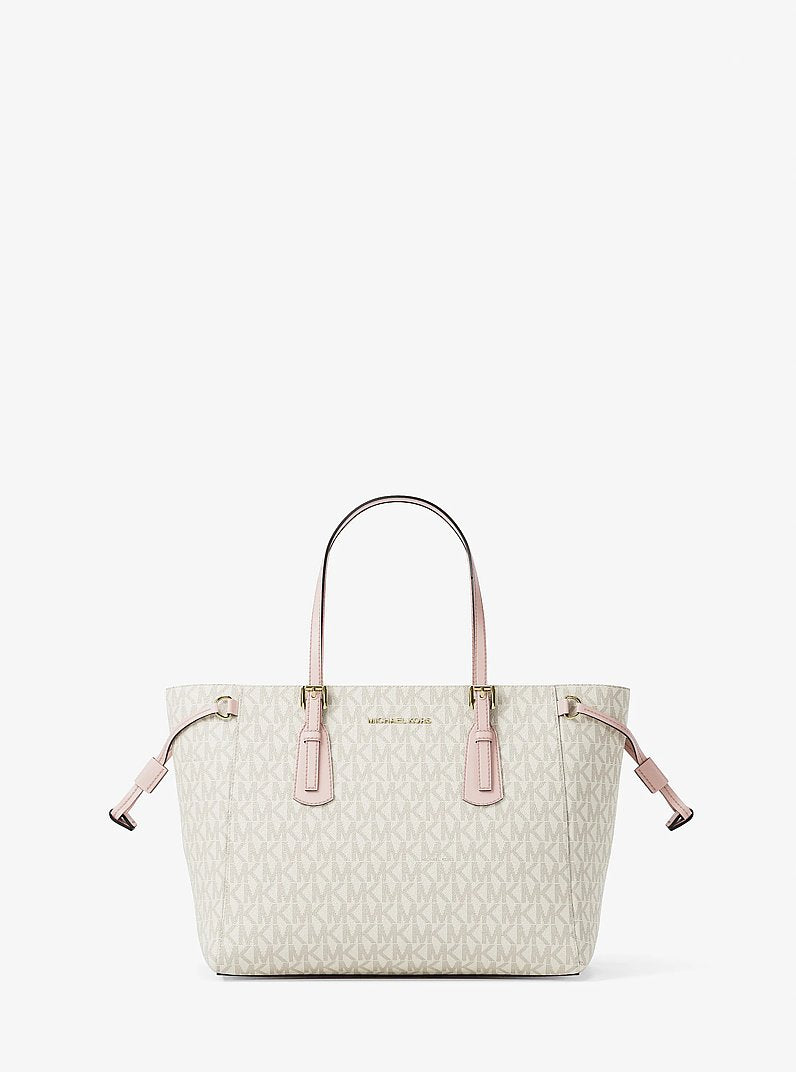 Voyager Extra-Small Signature Logo Convertible Crossbody Bag in PWD BLSH MLT