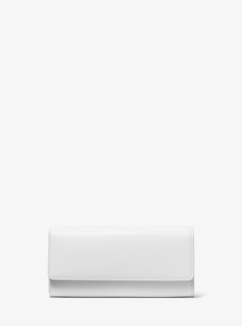 Cate Leather Clutch in OPTIC WHITE