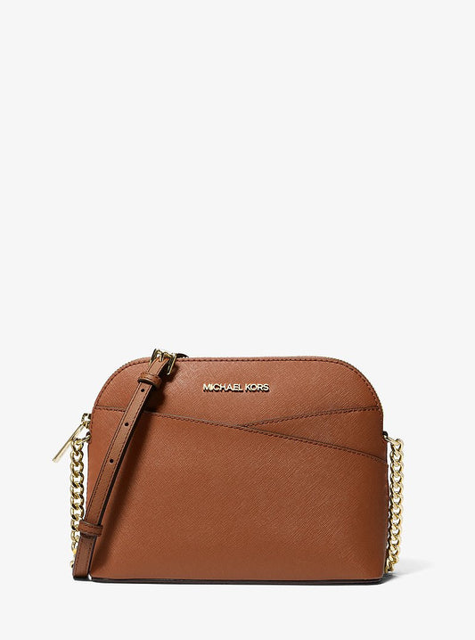 Michael Kors Jet Set Travel Medium Dome Crossbody Bag en Powder Blush — vista frontal | Original Export