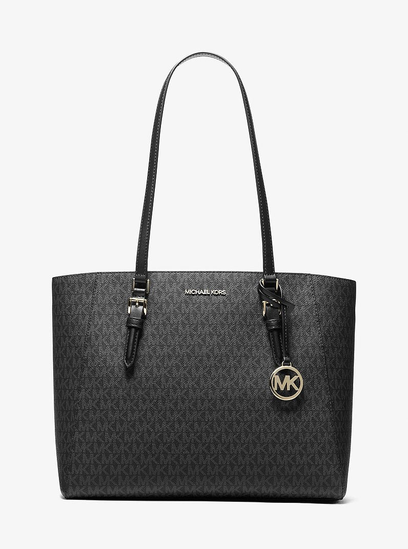 Michael Kors Charlotte Large 3-in-1 Signature Logo Tote Bag en Vanilla — vista frontal | Original Export