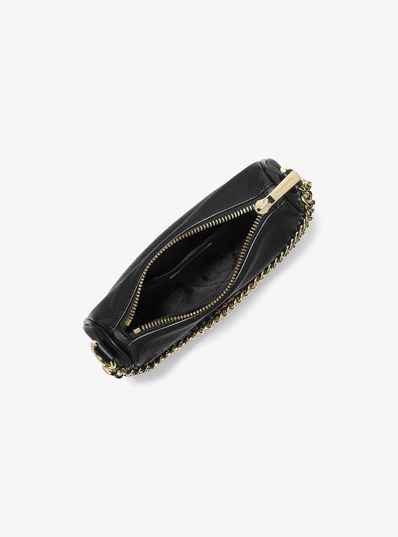 Carmela Small Pebbled Leather Convertible Crossbody Bag in BLACK | Michael Kors
