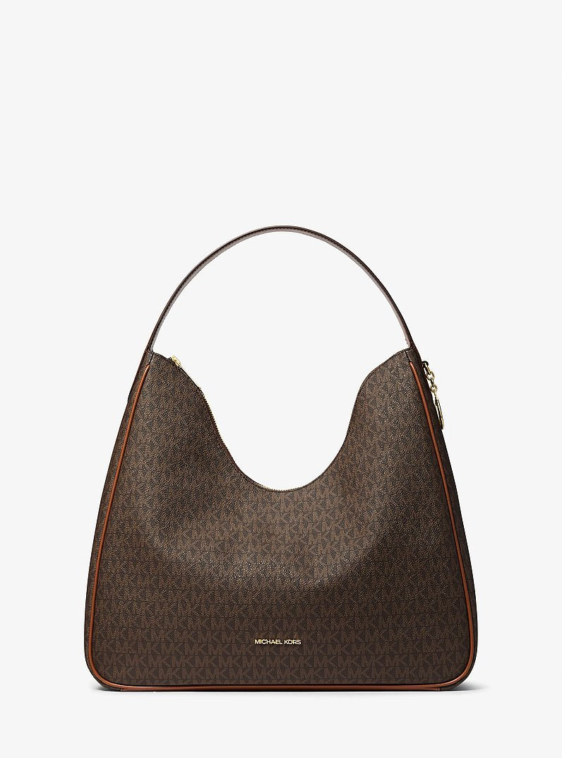Michael Kors Nayla Medium Signature Logo Shoulder Bag en Lt Crm Multi — vista frontal | Original Export