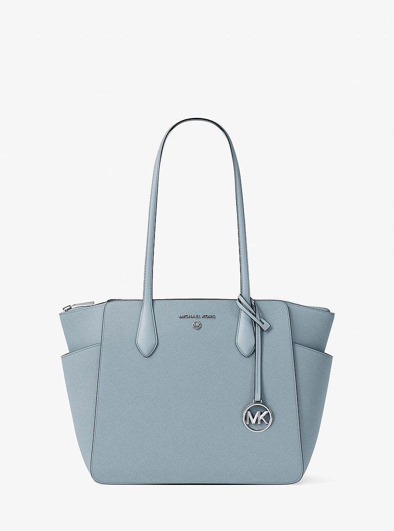 Michael Kors Marilyn Medium Saffiano Leather Tote Bag en Black — vista frontal | Original Export