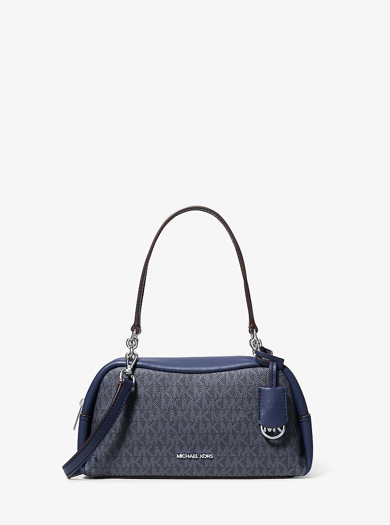Michael Kors Cecily Small Signature Logo Shoulder Bag en Admiral — vista frontal | Original Export