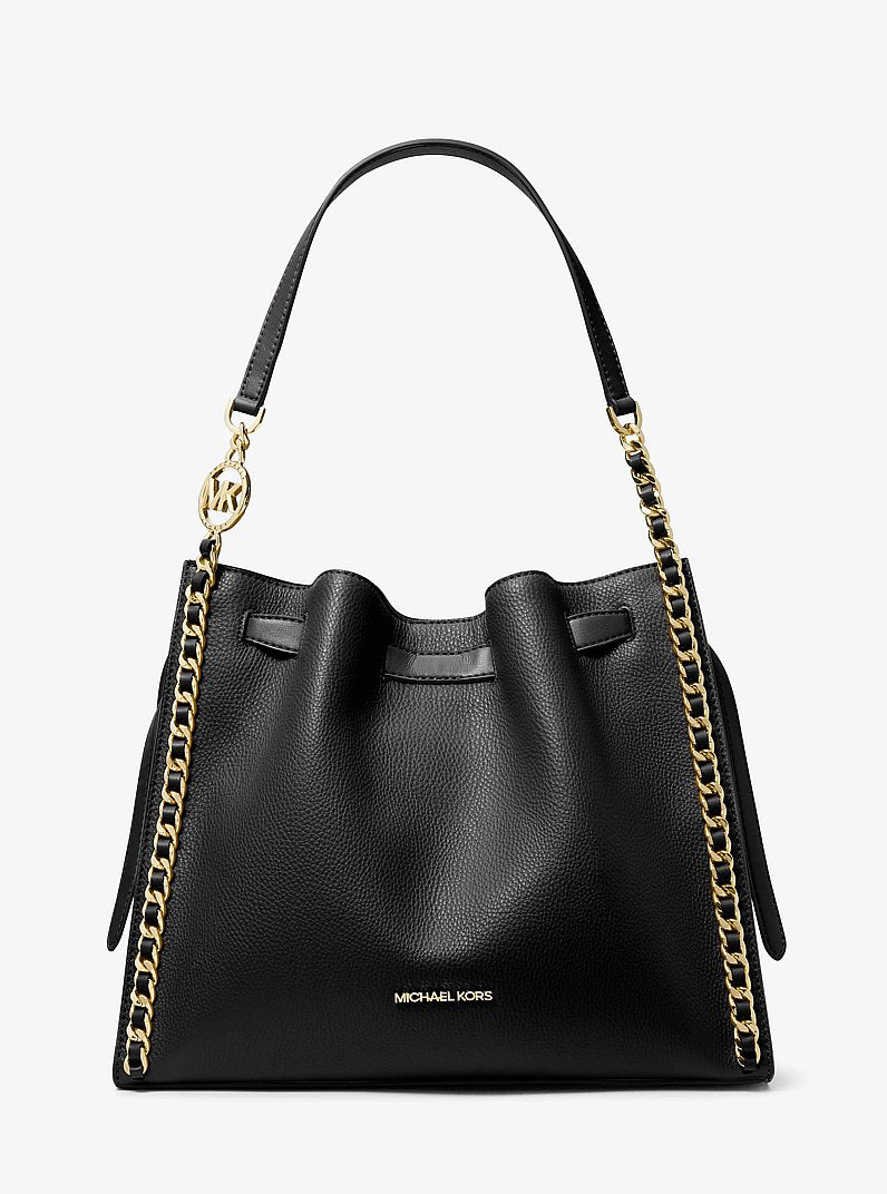 Michael Kors Mina Large Chain Shoulder Bag en Lt Cream — vista frontal | Original Export