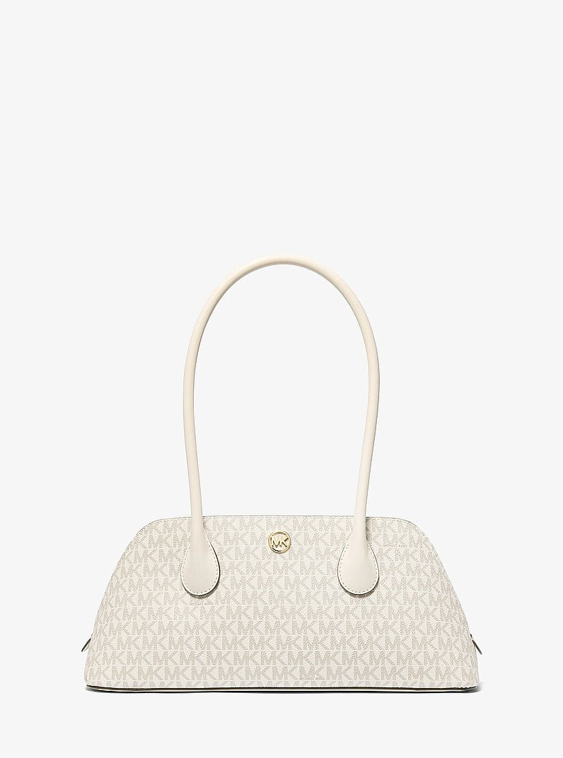 Petra Medium Signature Logo Shoulder Bag in LT CRM MULTI
