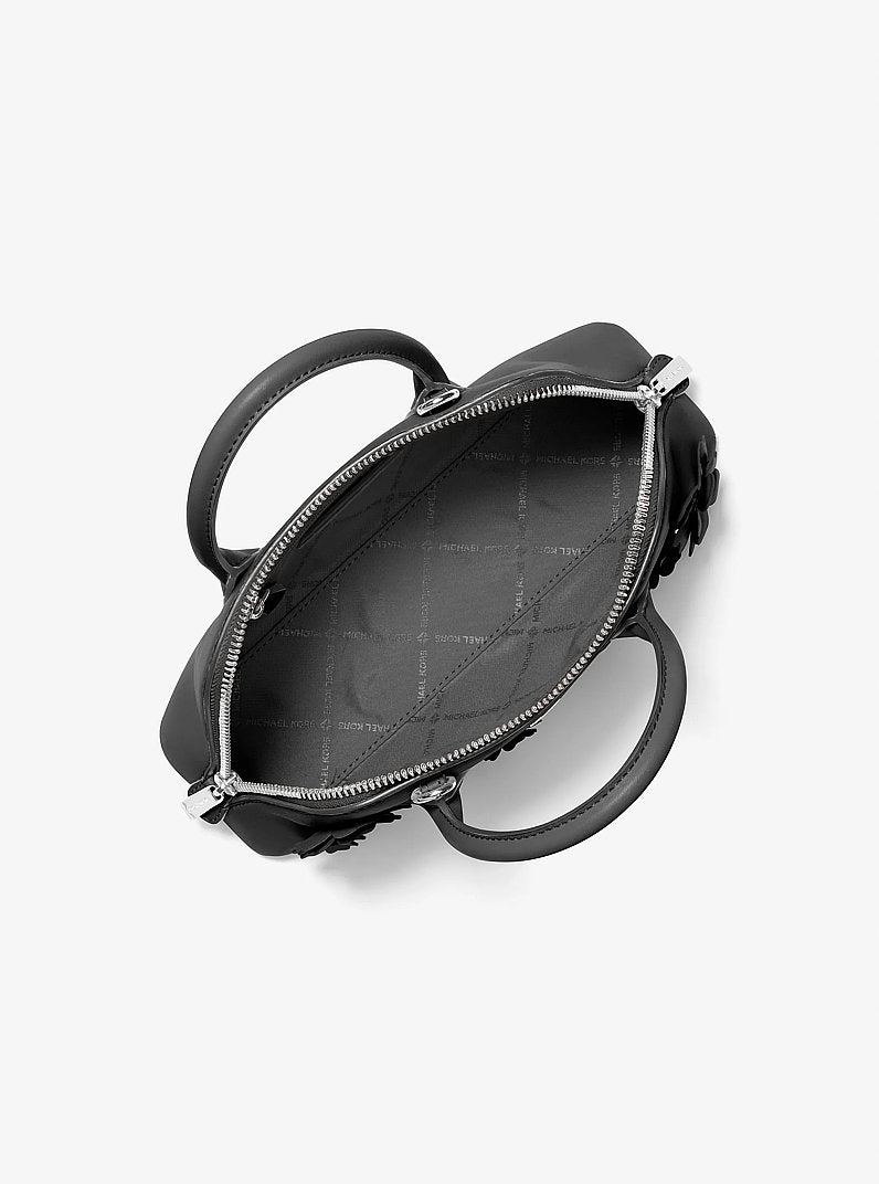 Petra Small Floral Embellished Crossbody Bag in BLACK | Michael Kors