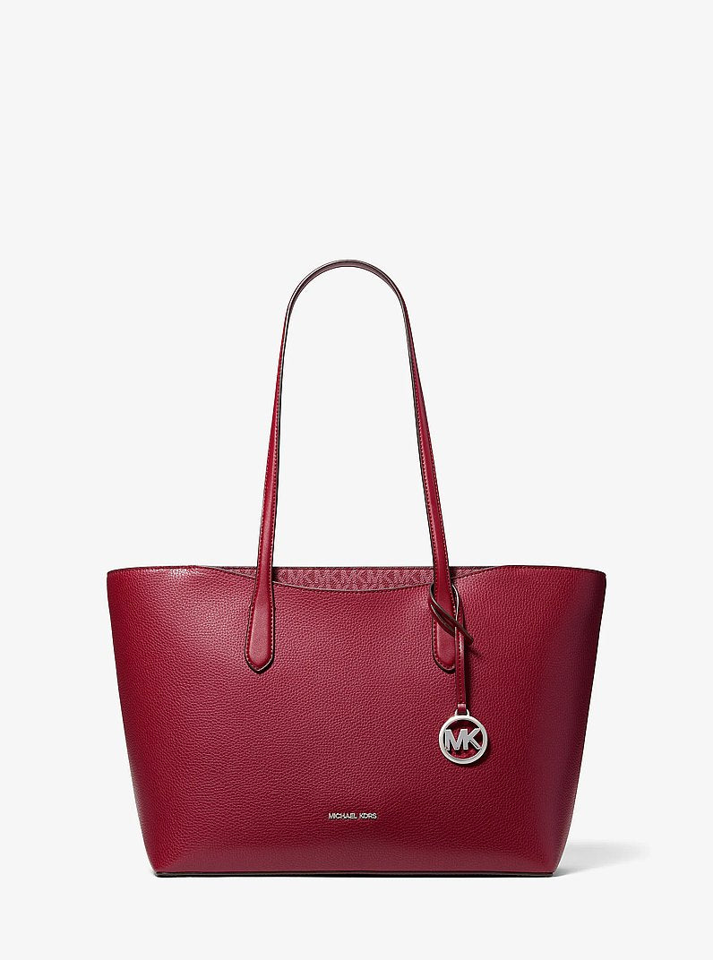 Michael Kors Arden Large Pebbled Leather Tote Bag en Admiral — vista frontal | Original Export