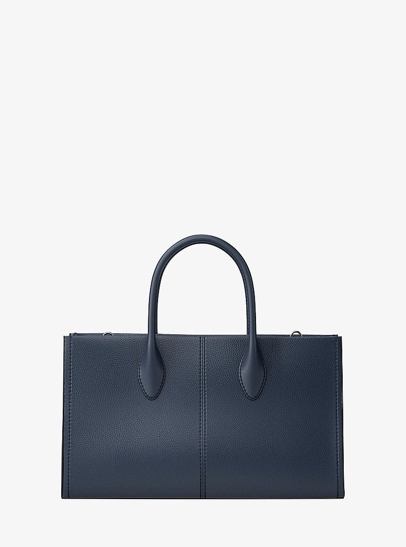 Bolsa Michael Kors Mirella Medium Pebbled Leather Satchel, Couro Pebbled, cor Azul Marinho, vista adicional 5 | Original Exports