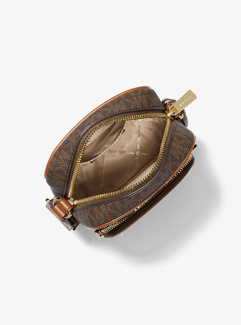 Jet Set Medium Signature Logo Crossbody Bag in BROWN | Michael Kors