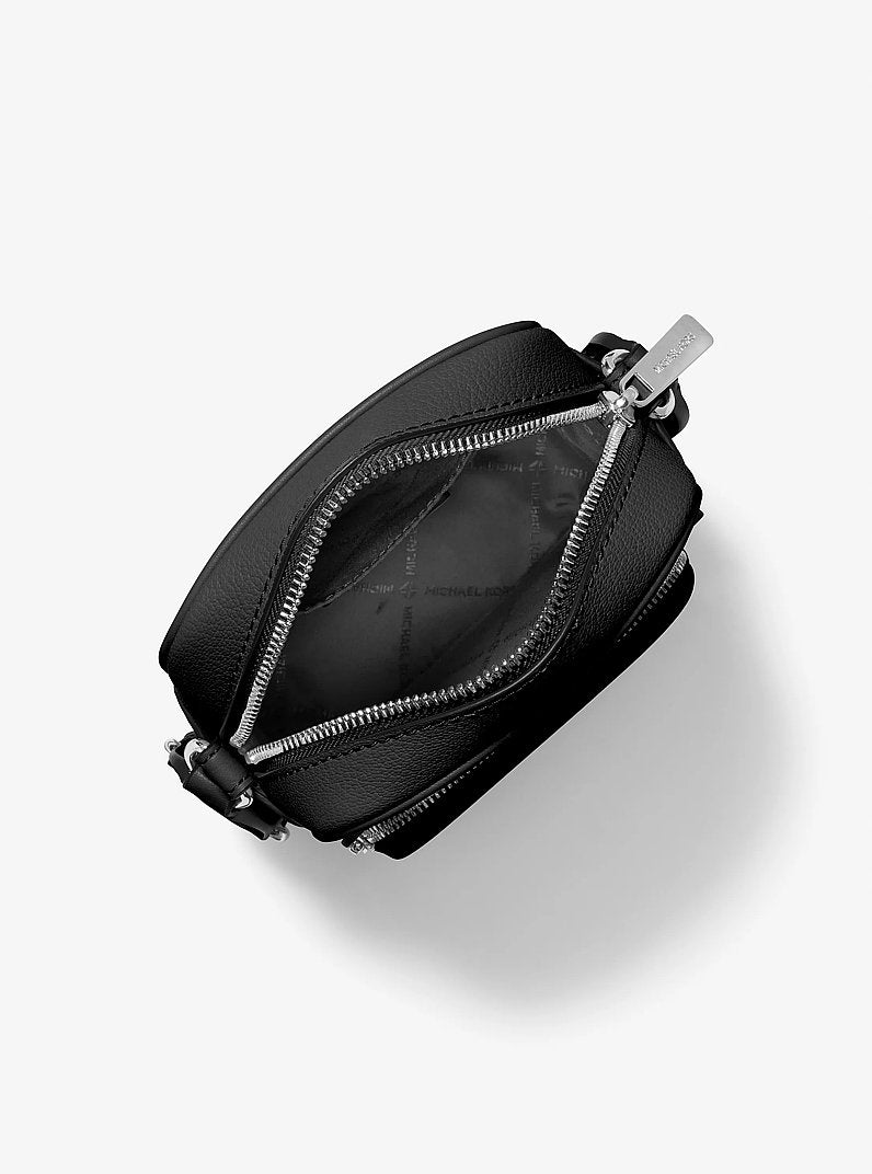 Jet Set Medium Leather Crossbody Bag in BLACK | Michael Kors