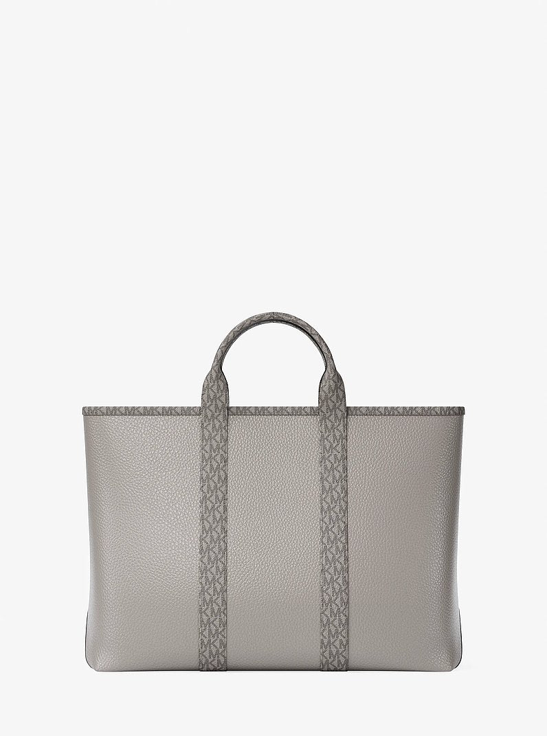 Bolsa Michael Kors Cooper Medium Pebbled Leather and Signature Logo Tote Bag, Couro Pebbled, cor Cinza Perolado, vista adicional 5 | Original Exports