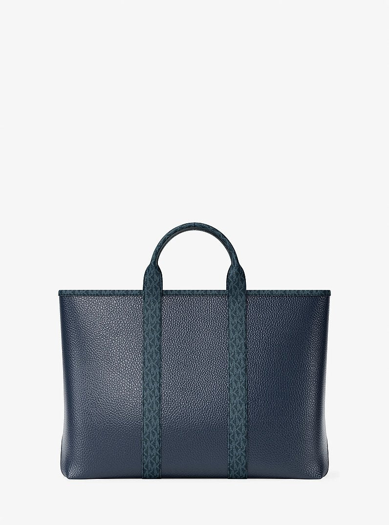 Bolsa Michael Kors Cooper Medium Pebbled Leather and Signature Logo Tote Bag, Couro Pebbled, cor Azul Marinho, vista adicional 5 | Original Exports