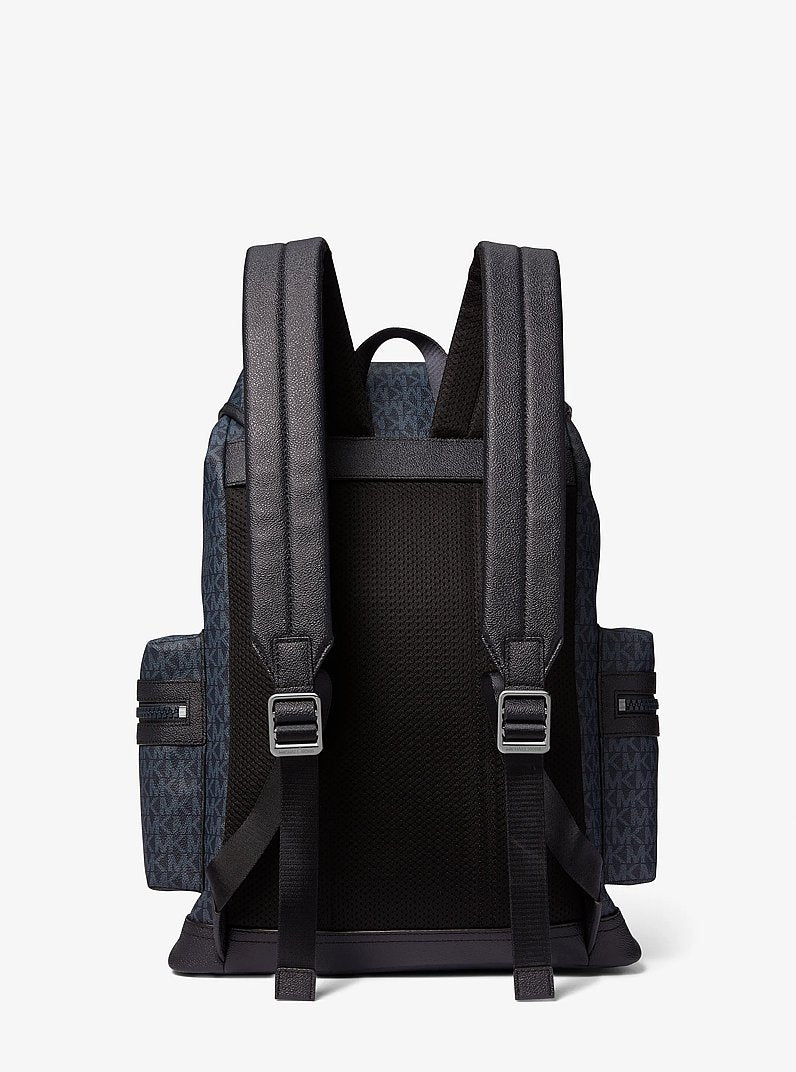 Mochila Michael Kors Cooper Logo Backpack, Lona com Logo Signature, cor Admiral/Azul Claro, vista adicional 6 | Original Exports