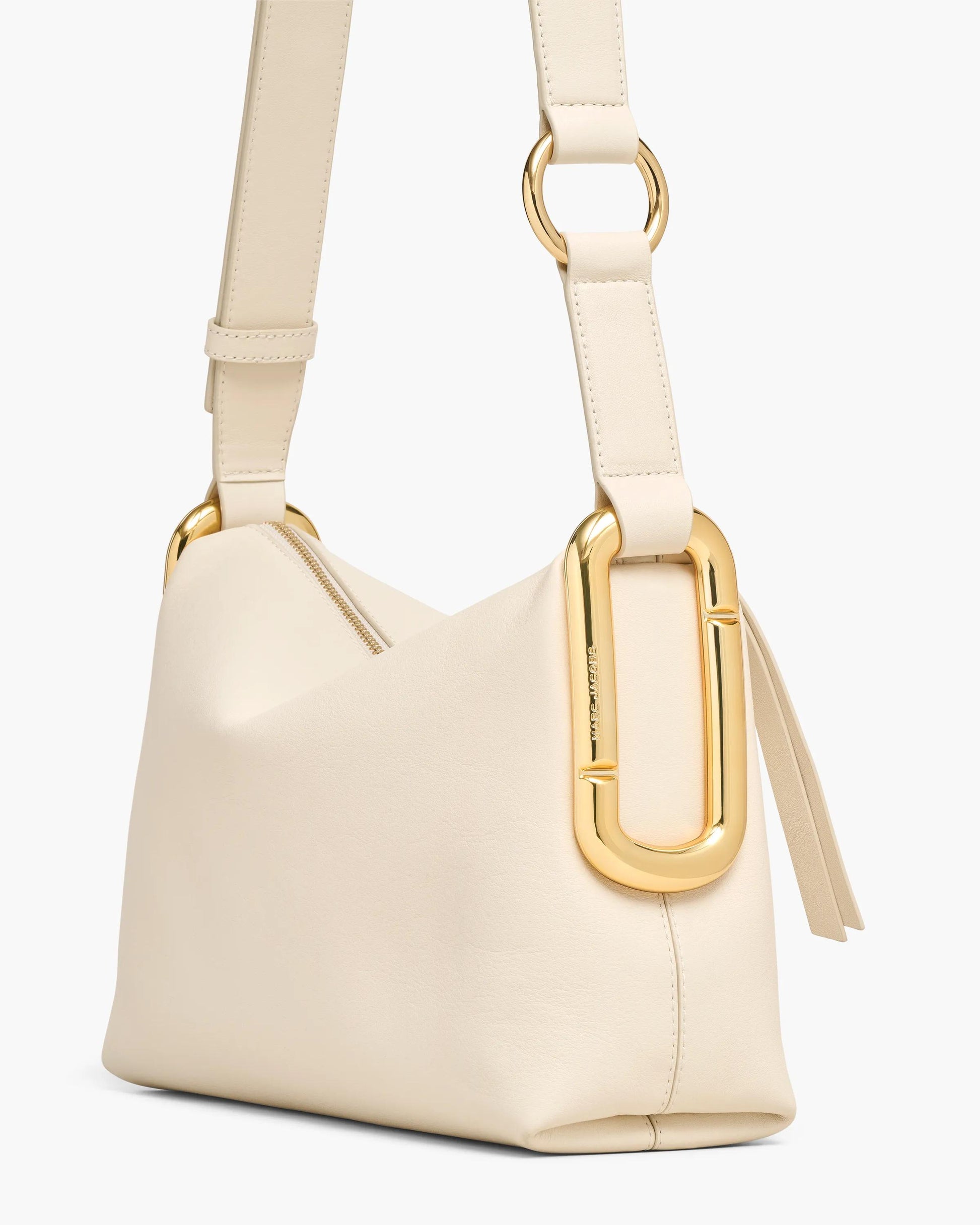 Bolsa Marc Jacobs Scene Medium Shoulder Bag, Couro Legítimo Liso, cor Branco Nuvem, vista lateral | Original Exports
