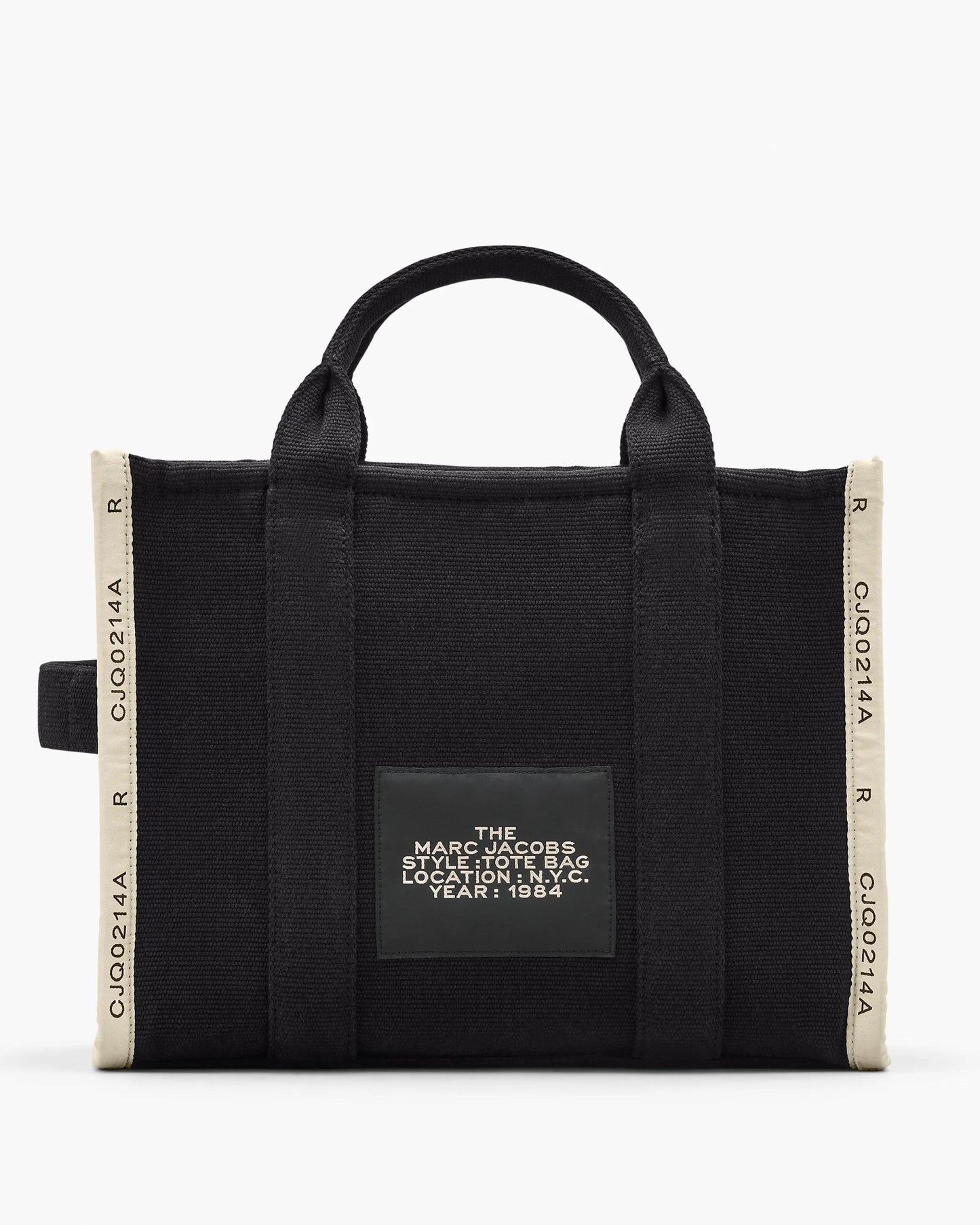 Bolsa Marc Jacobs The Jacquard Medium Tote Bag, Jacquard Tecido de Luxo, cor Preto, detalhe do material | Original Exports