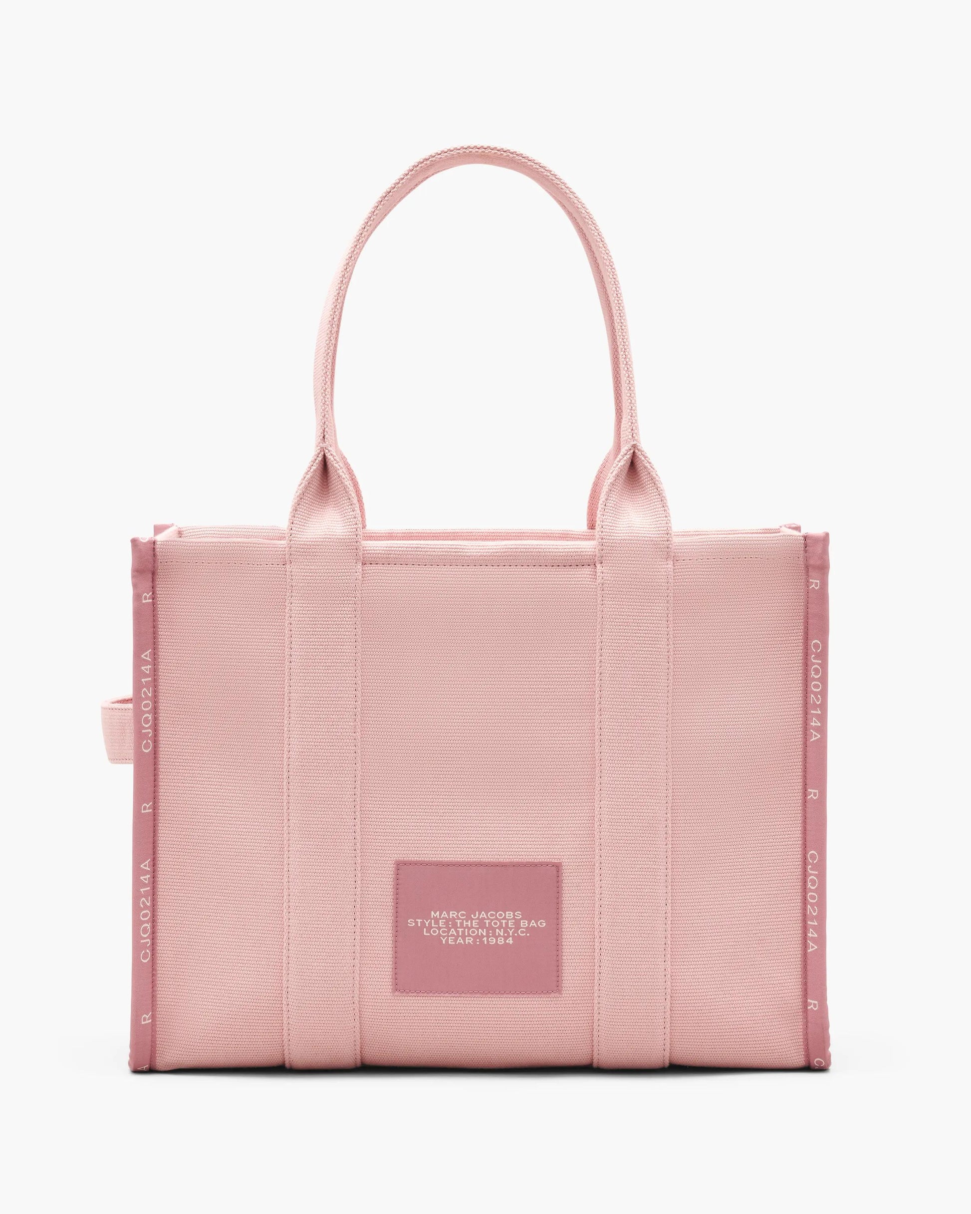 Bolsa Marc Jacobs The Jacquard Large Tote Bag, Jacquard Tecido de Luxo, cor Rosé, detalhe do material | Original Exports