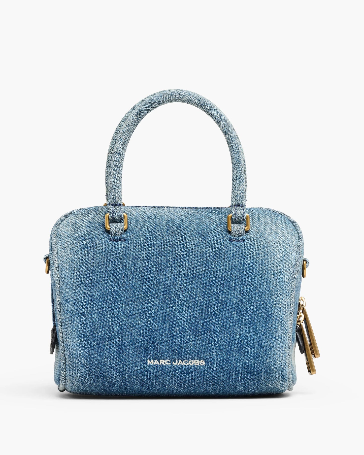 Bolsa Marc Jacobs The Denim Mini Wave, Jeans, cor Jeans Médio (Indigo), detalhe do material | Original Exports