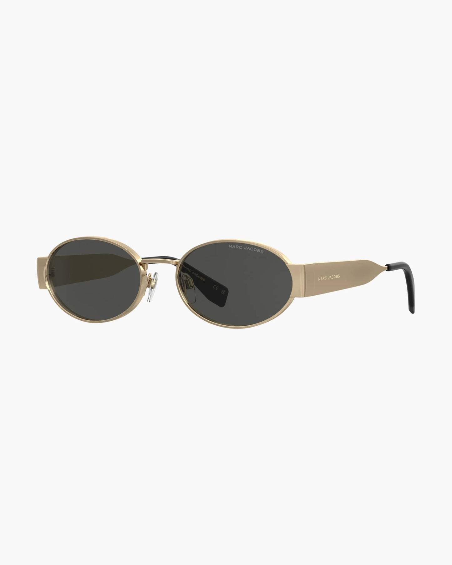 Óculos de Sol Marc Jacobs The Classic Logo Round Sunglasses, Metal, cor Preto/Dourado, vista frontal | Original Exports