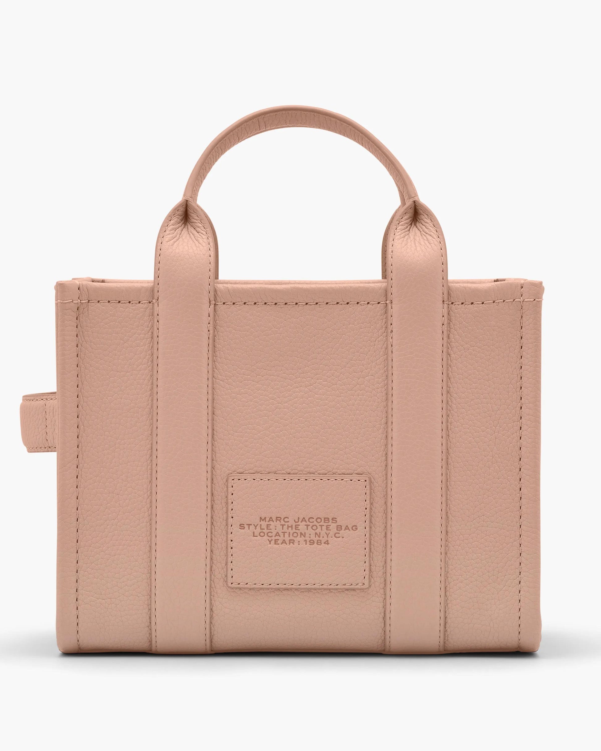 Bolsa Marc Jacobs The Leather Small Tote Bag, Couro Legítimo, cor Rosé, detalhe do material | Original Exports
