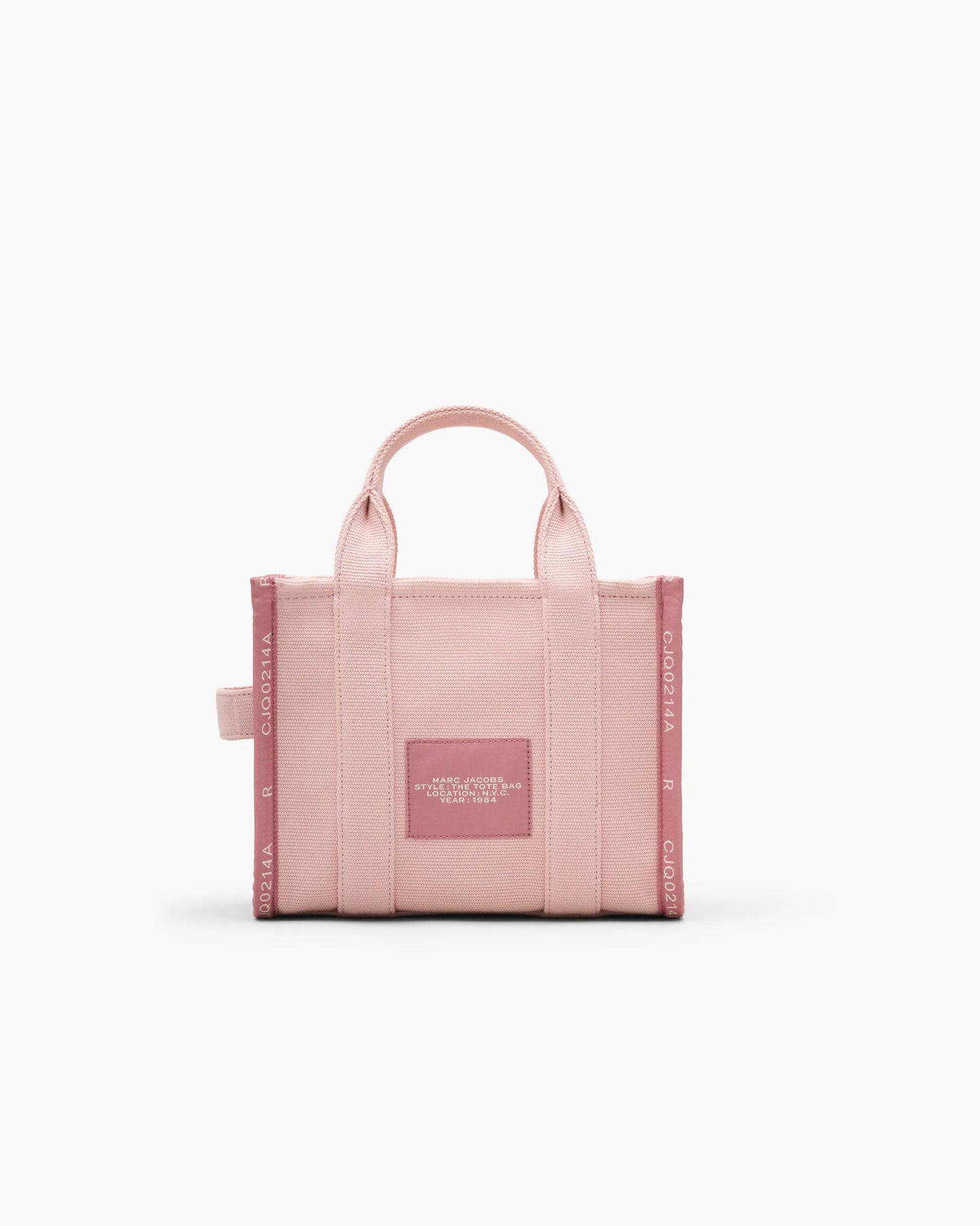Bolsa Marc Jacobs The Jacquard Small Tote Bag, Jacquard Tecido de Luxo, cor Rosé, detalhe do material | Original Exports