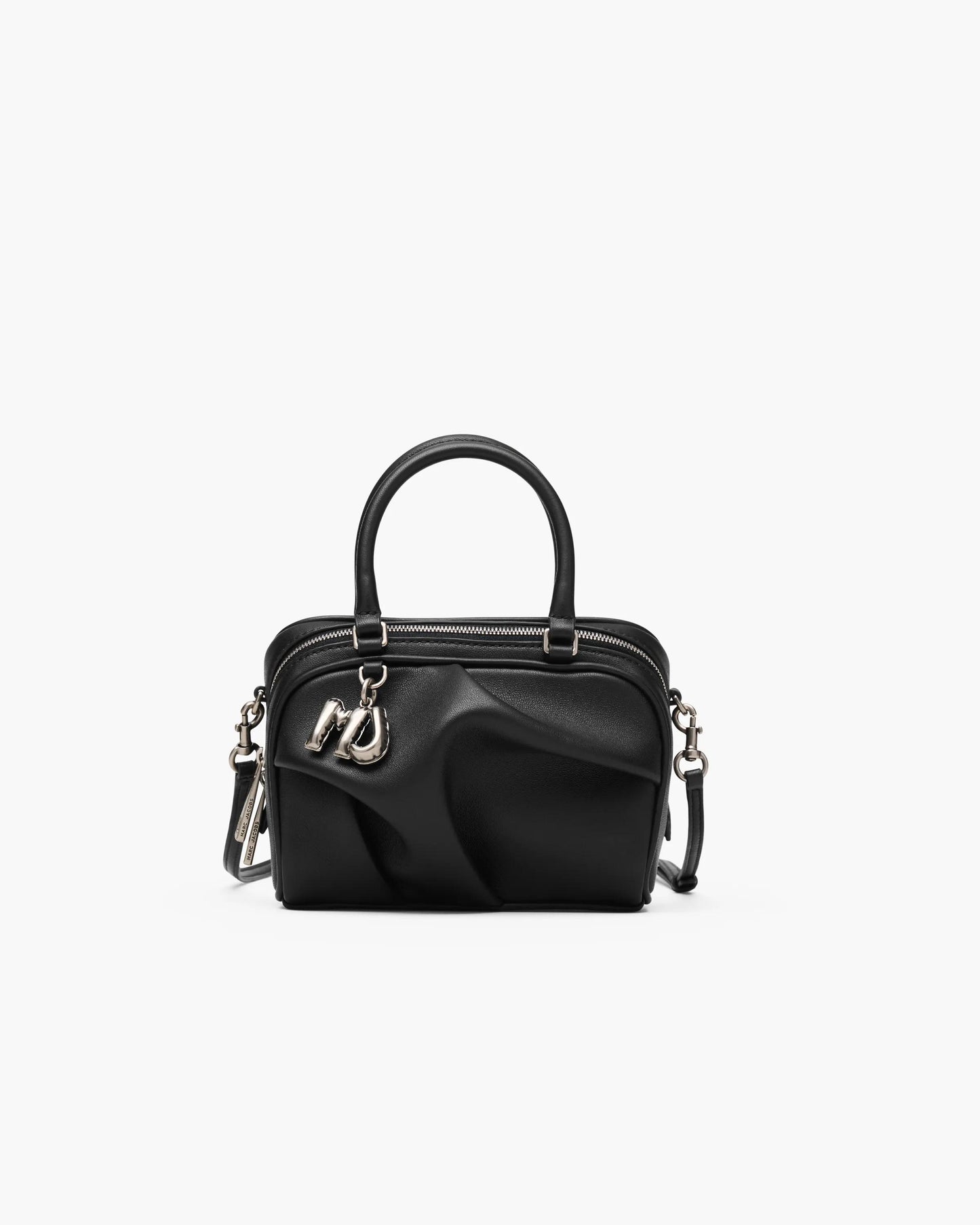 Bolsa Marc Jacobs The Mini Wave, Couro de Carneiro, cor Preto, vista frontal | Original Exports
