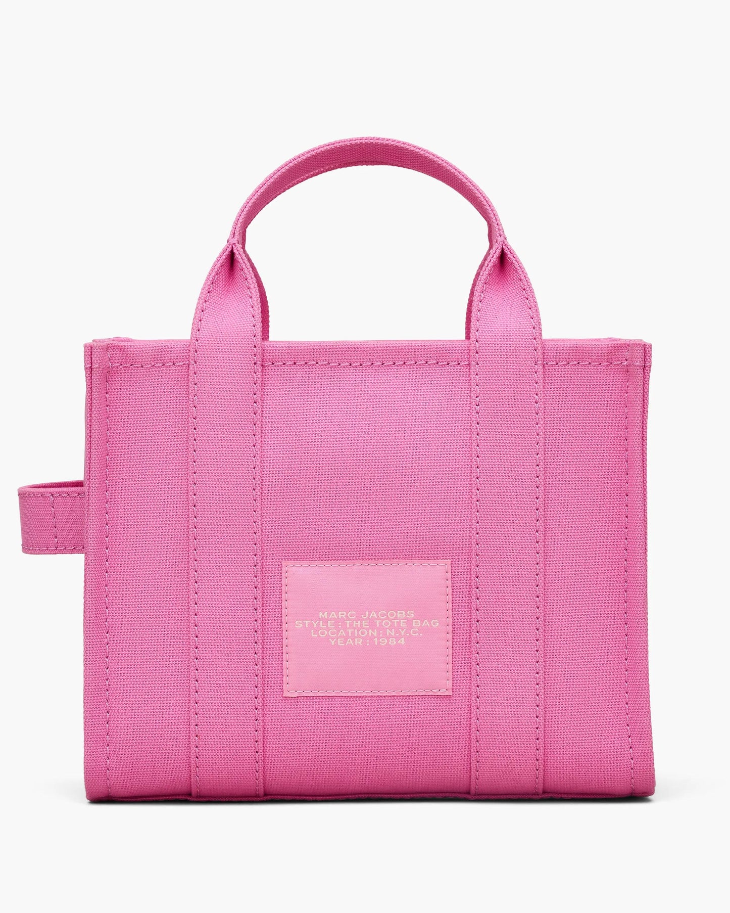 Bolsa Marc Jacobs The Canvas Small Tote Bag, Lona de Algodão, cor Rosa Laço, detalhe do material | Original Exports