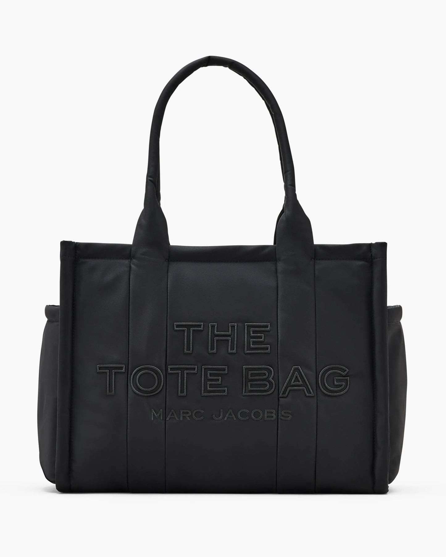Bolsa Marc Jacobs The Puffy Nylon Large Tote Bag, Nylon acolchoado, cor Preto, vista frontal | Original Exports
