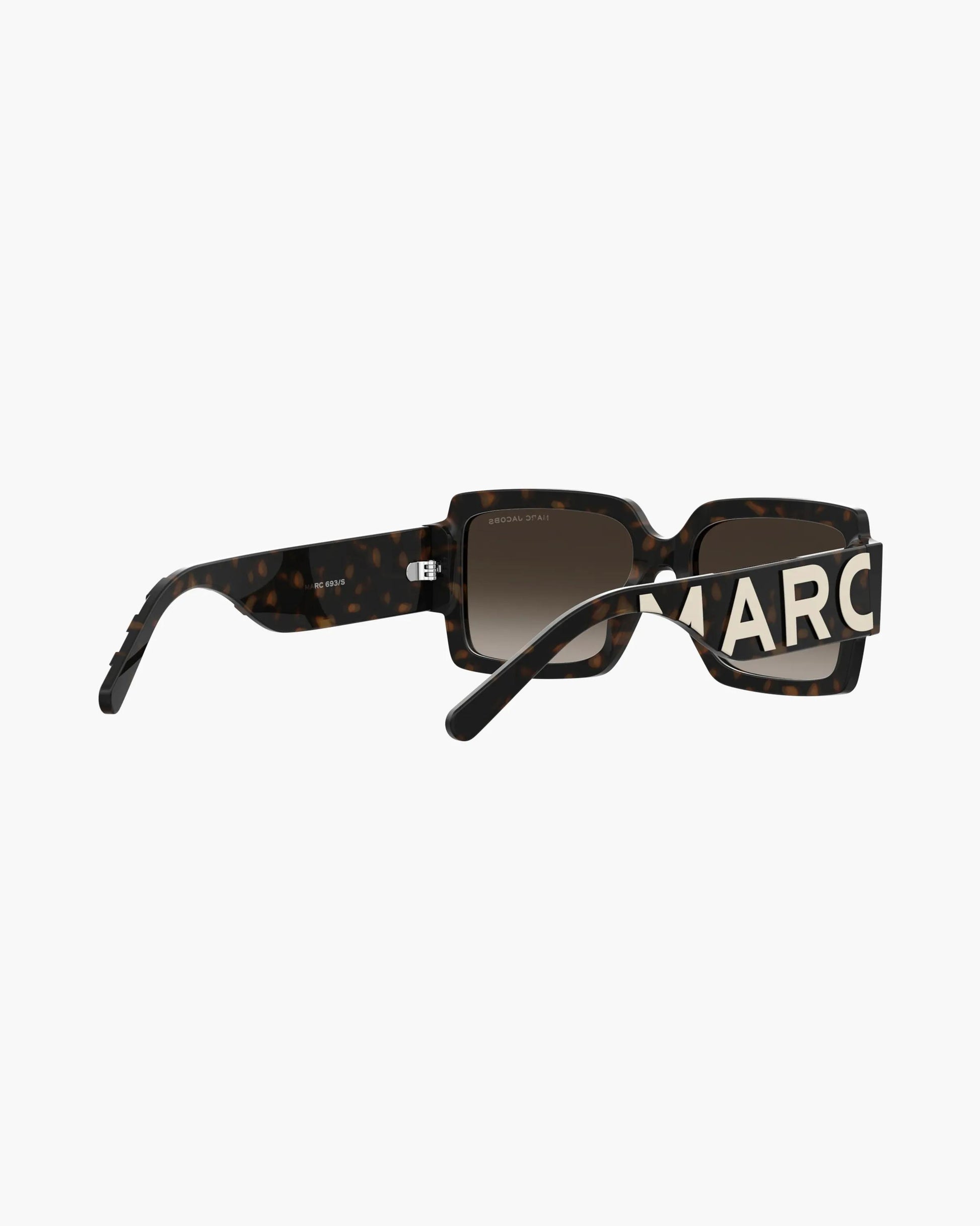 Óculos de Sol Marc Jacobs The Bold Logo Square Sunglasses, Acetato, cor Havana, detalhe da armação | Original Exports