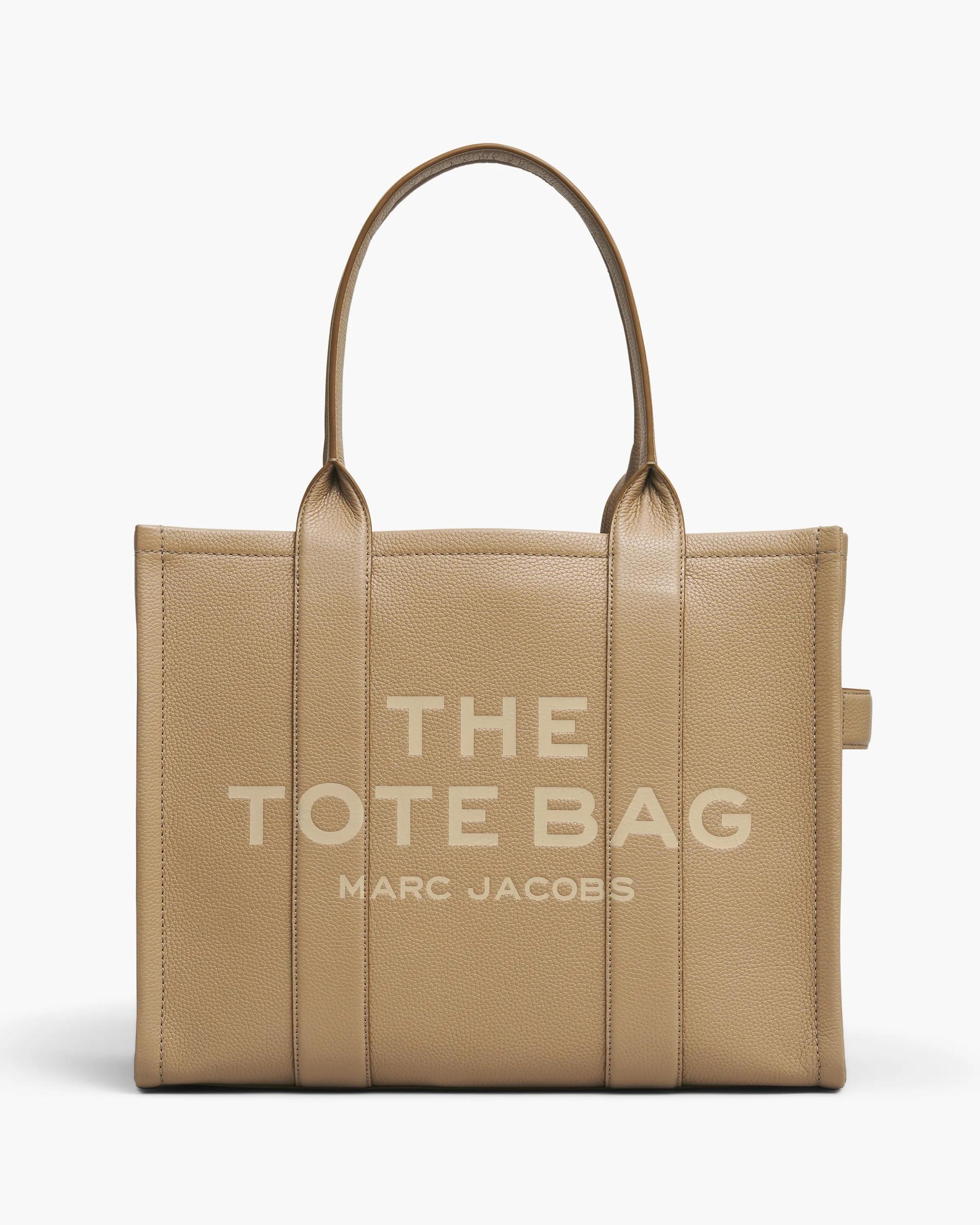 Bolsa Marc Jacobs The Leather Large Tote Bag, Couro Legítimo, cor Camelo, vista frontal | Original Exports