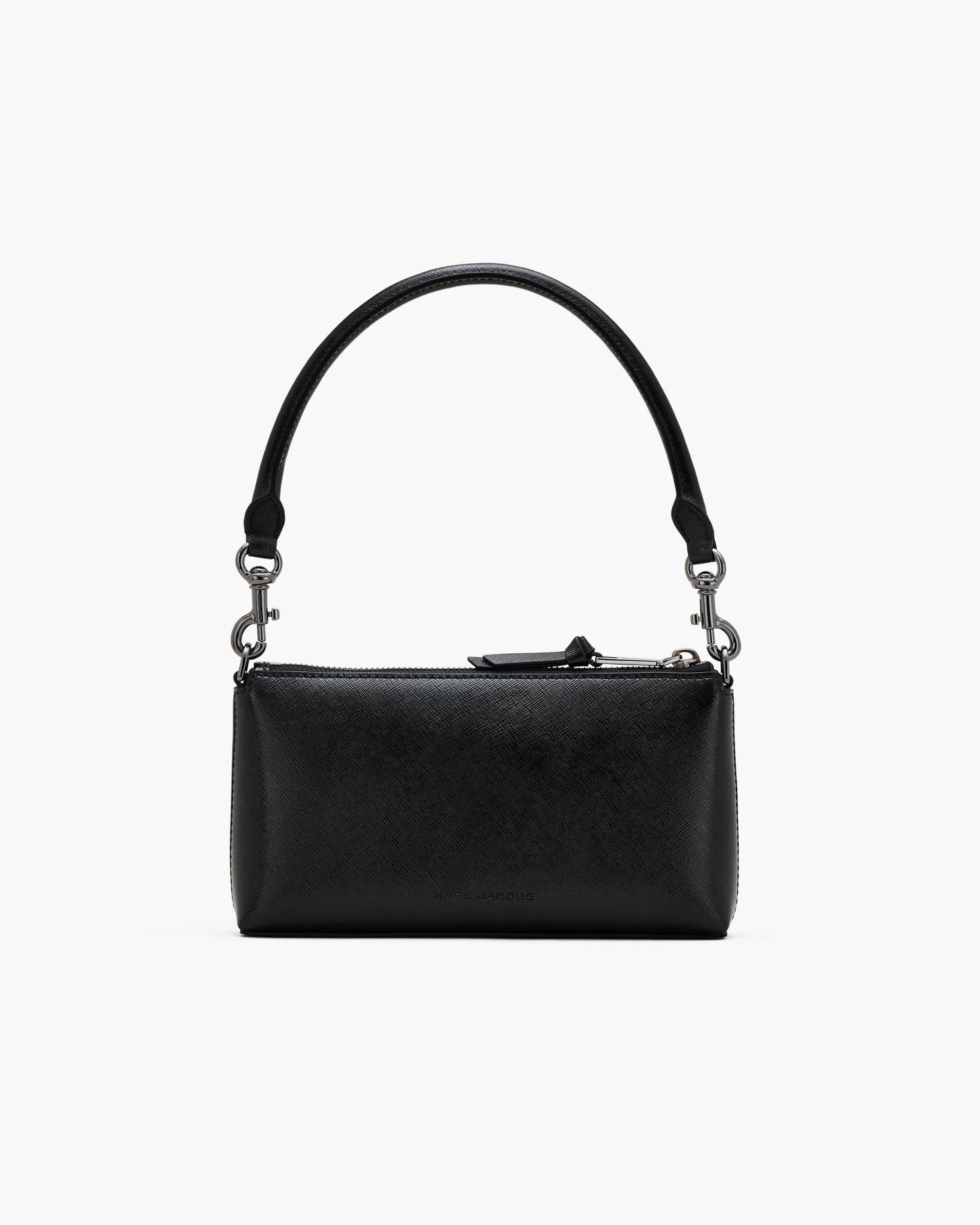Bolsa Marc Jacobs The Snapshot DTM Convertible Shoulder Bag, Couro Saffiano Legítimo Tonal, cor Preto, detalhe do material | Original Exports