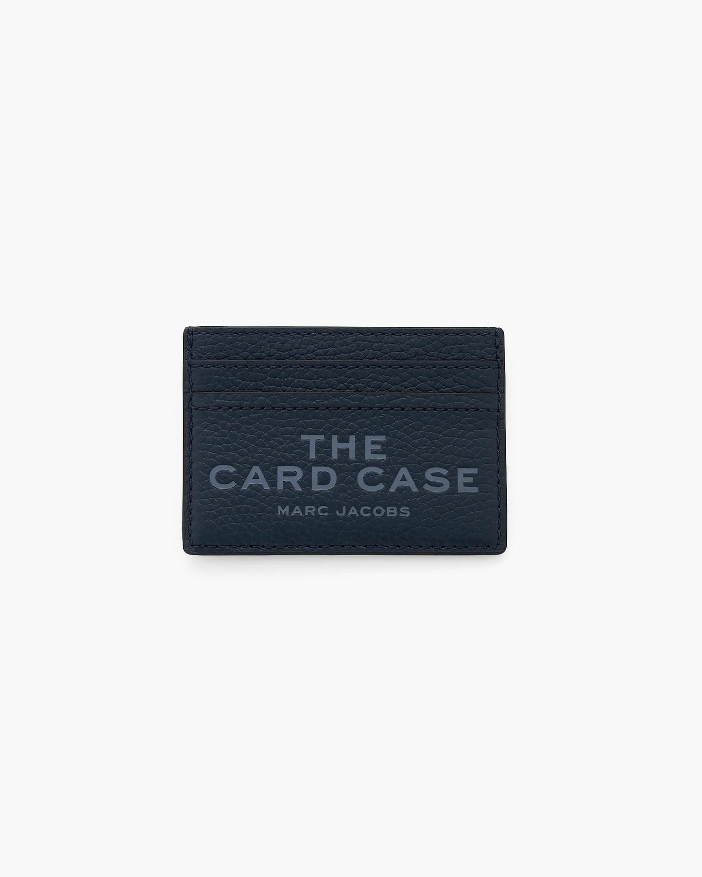 Carteira Marc Jacobs The Leather Card Case, Couro Legítimo Full-Grain, cor Azul Mar, vista frontal | Original Exports