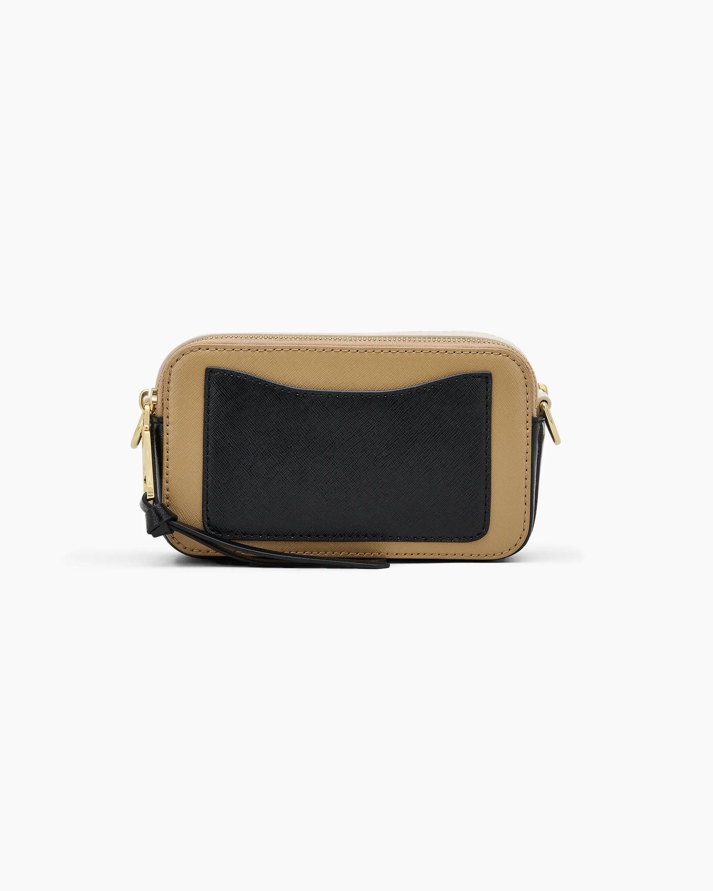 Bolsa Marc Jacobs The Snapshot Jacquard, Tecido Jacquard Estampado, cor Camelo Multicolor, detalhe do material | Original Exports