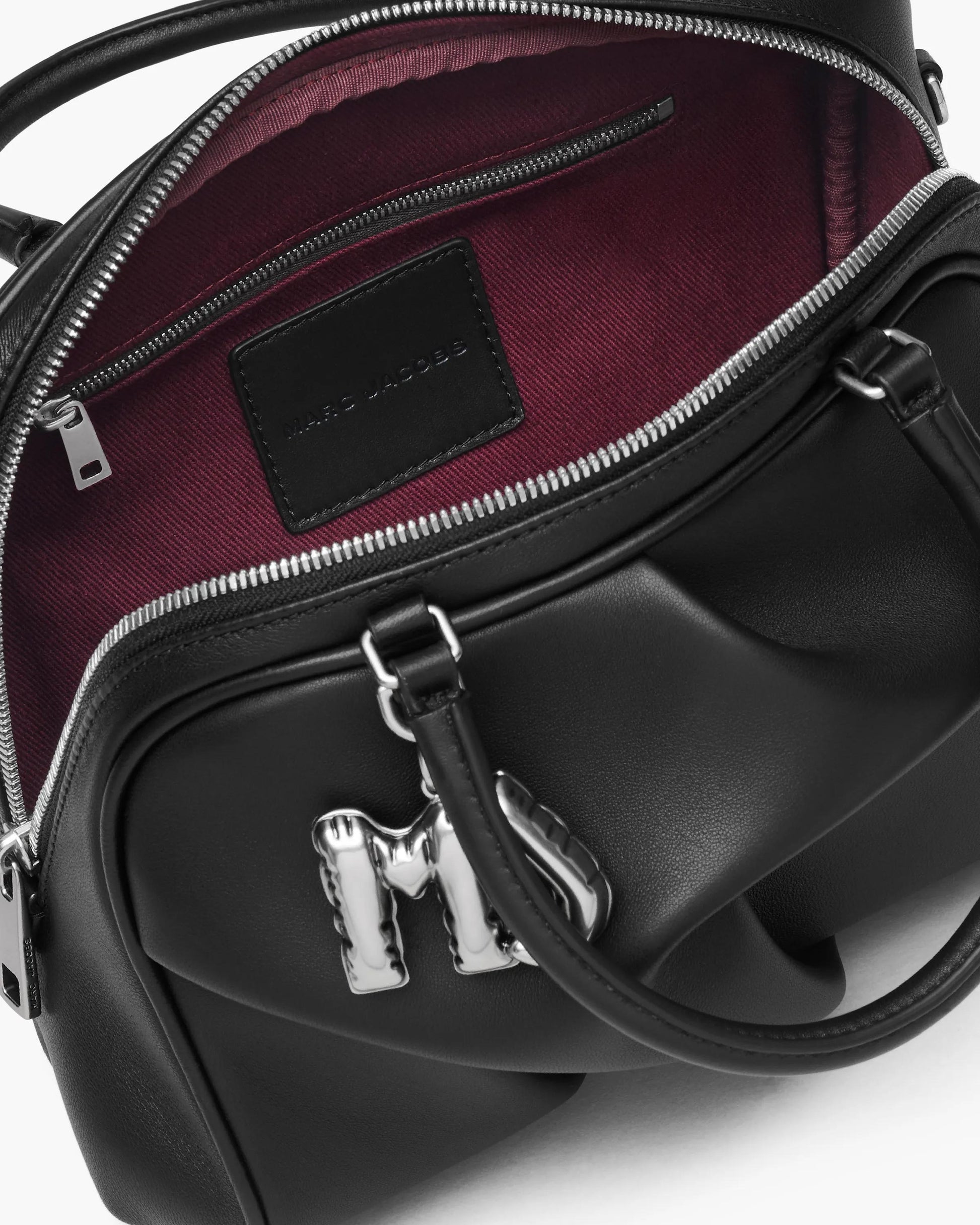 Bolsa Marc Jacobs The Small Wave, Couro de Carneiro, cor Preto, vista interna | Original Exports
