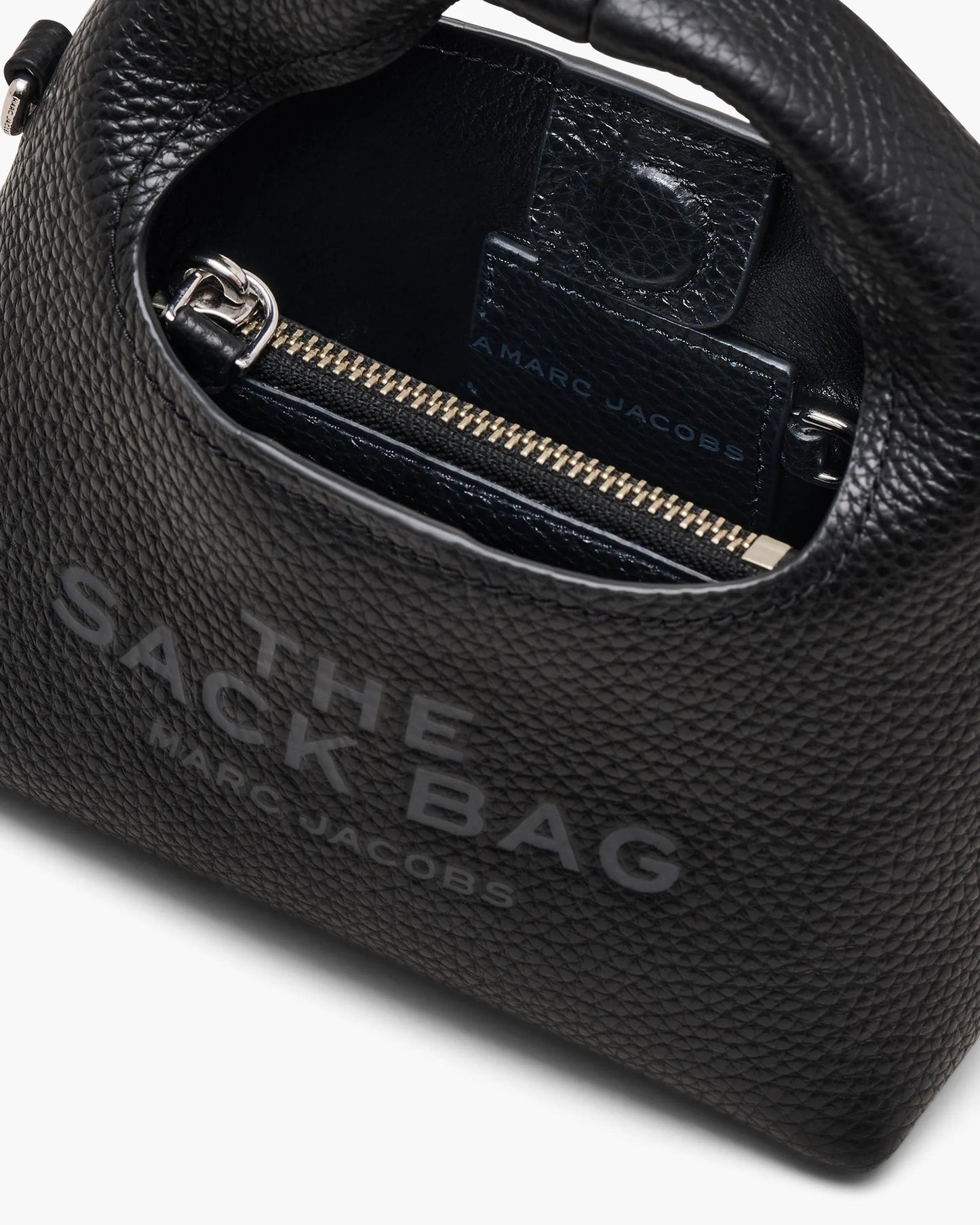 Bolsa Marc Jacobs The Micro Crossbody Sack Bag, Couro Legítimo, cor Preto, vista interna | Original Exports