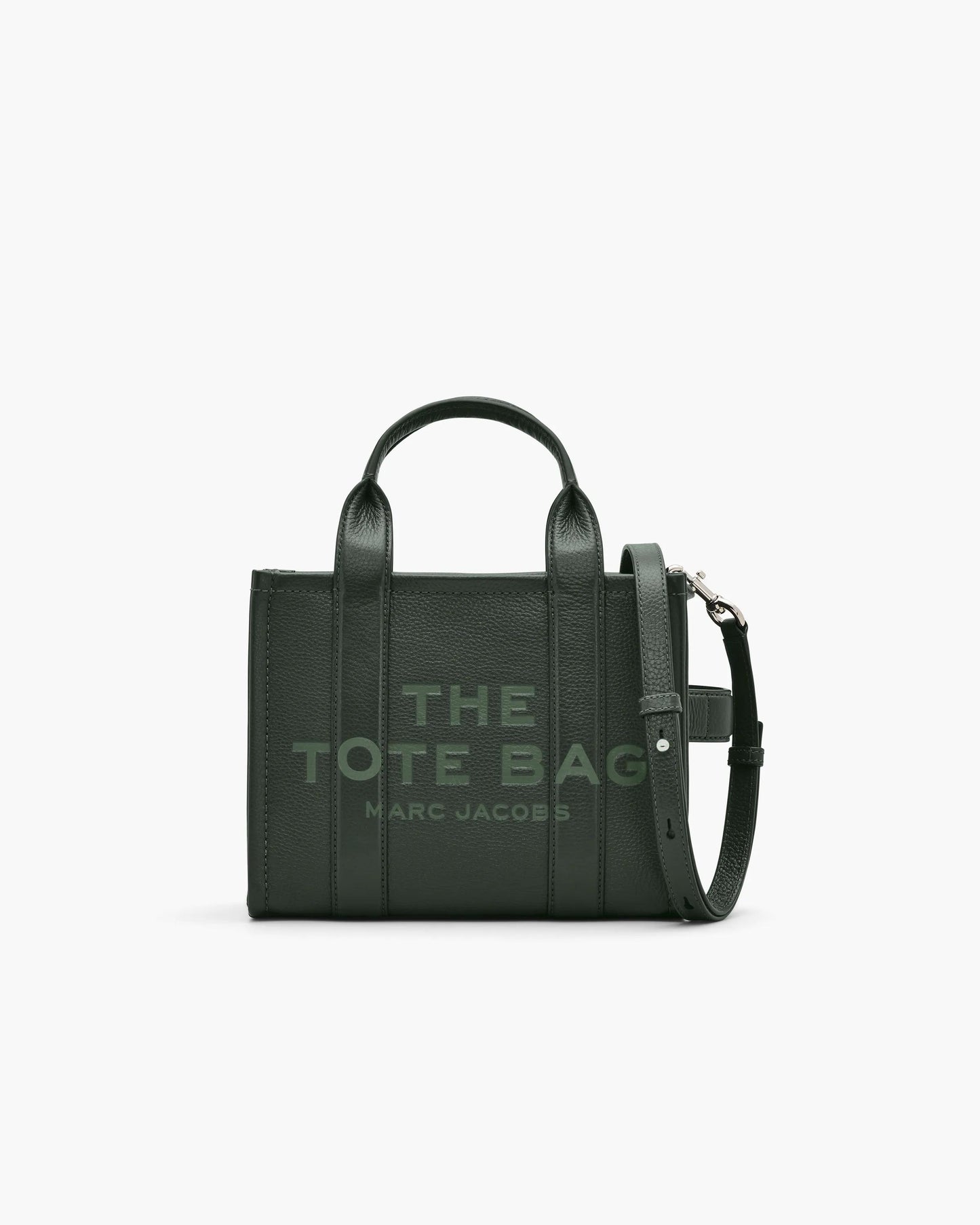 Bolsa Marc Jacobs The Leather Small Tote Bag, Couro Legítimo, cor Verde Hera, vista frontal | Original Exports