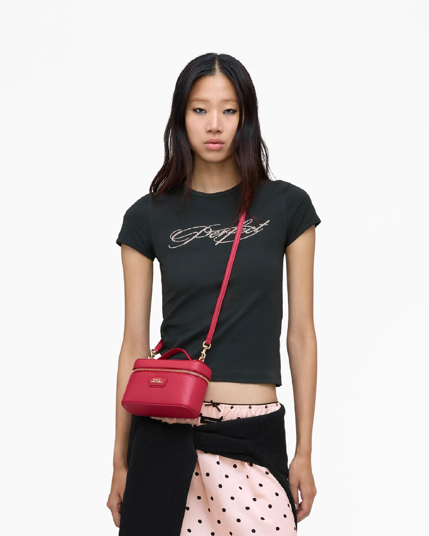 Bolsa Marc Jacobs The Everyday Vanity Bag, Couro Legítimo Liso, cor Vermelho Intenso, vista lateral | Original Exports