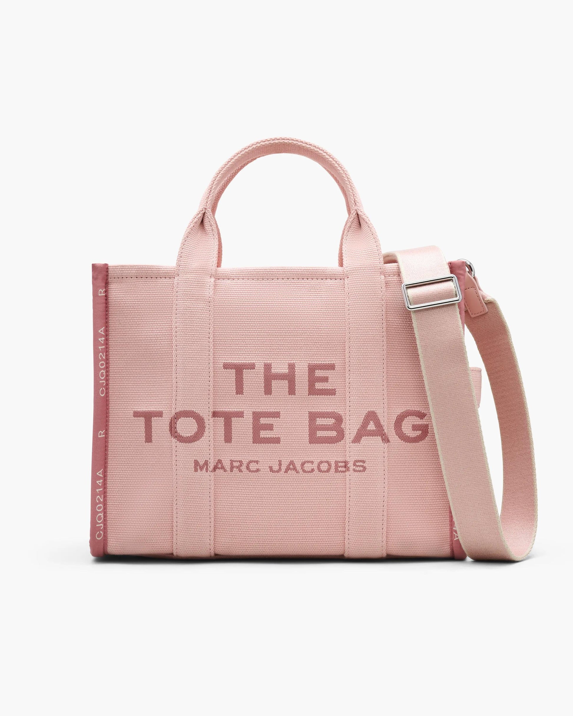 Bolsa Marc Jacobs The Jacquard Medium Tote Bag, Jacquard Tecido de Luxo, cor Rosé, vista frontal | Original Exports