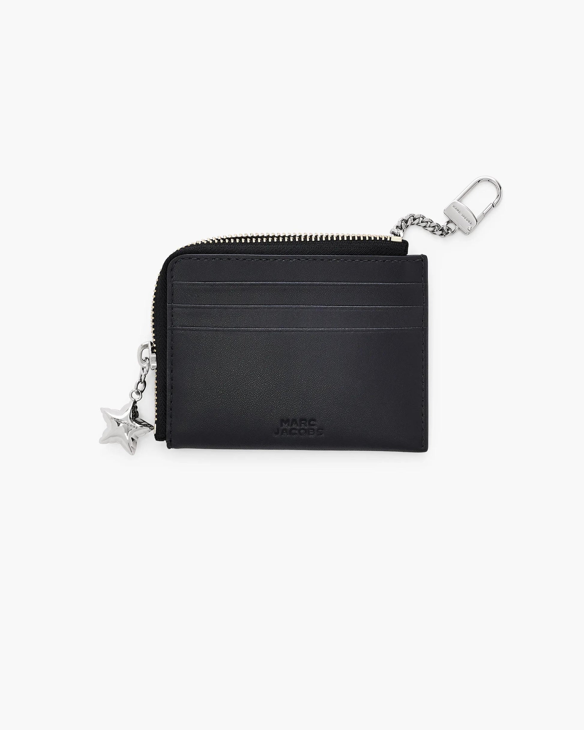 Carteira Marc Jacobs The Perfect Everyday Top Zip Wallet, Couro Legítimo Liso, cor Preto, detalhe do material | Original Exports