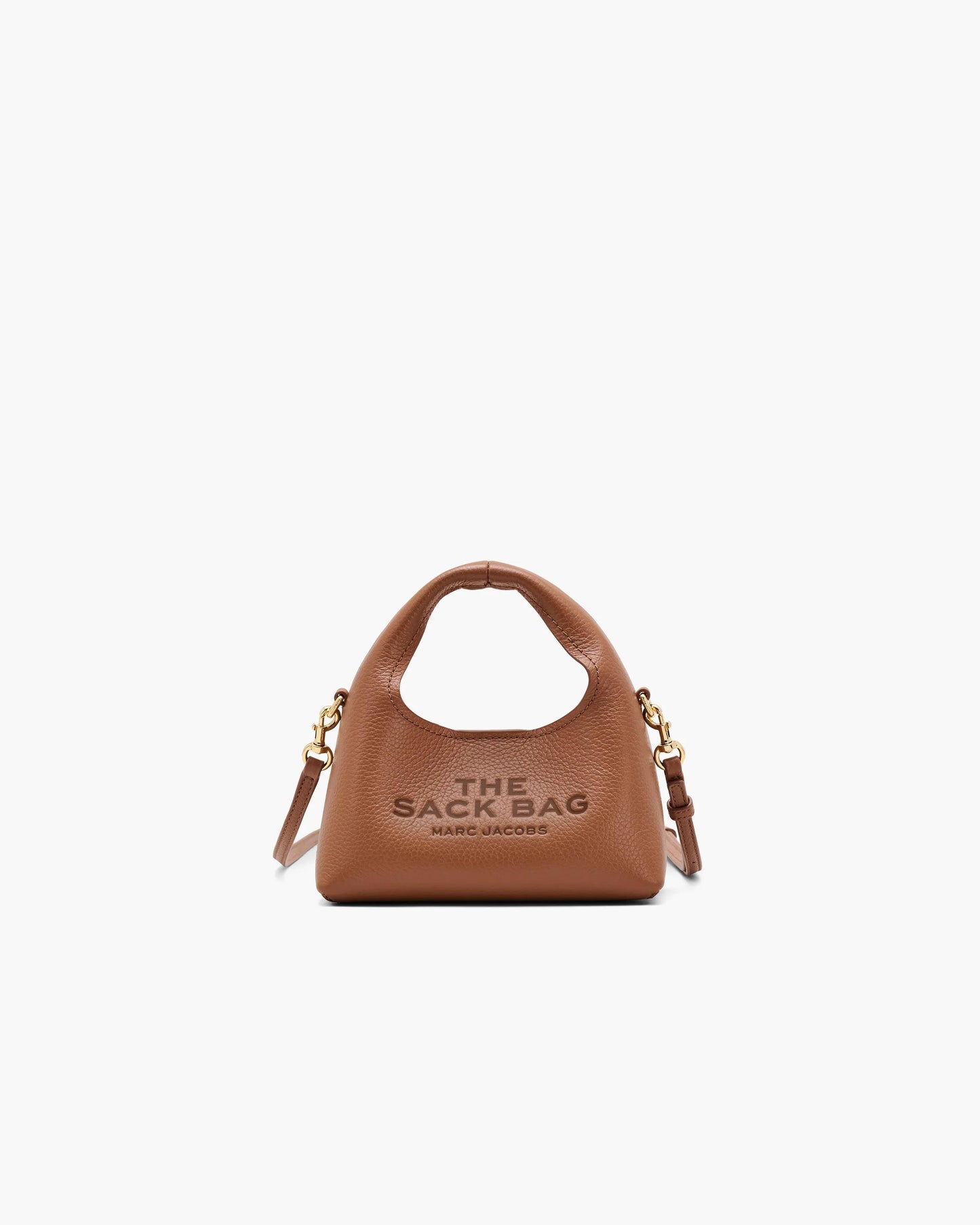 Bolsa Marc Jacobs The Micro Crossbody Sack Bag, Couro Legítimo, cor Óleo de Argan, vista frontal | Original Exports