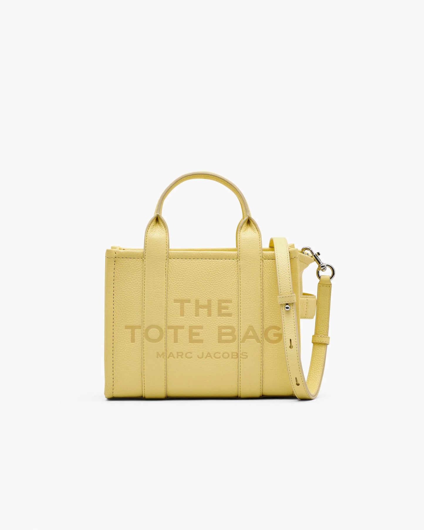 Bolsa Marc Jacobs The Leather Small Tote Bag, Couro Legítimo, cor Amarelo Custard, vista frontal | Original Exports