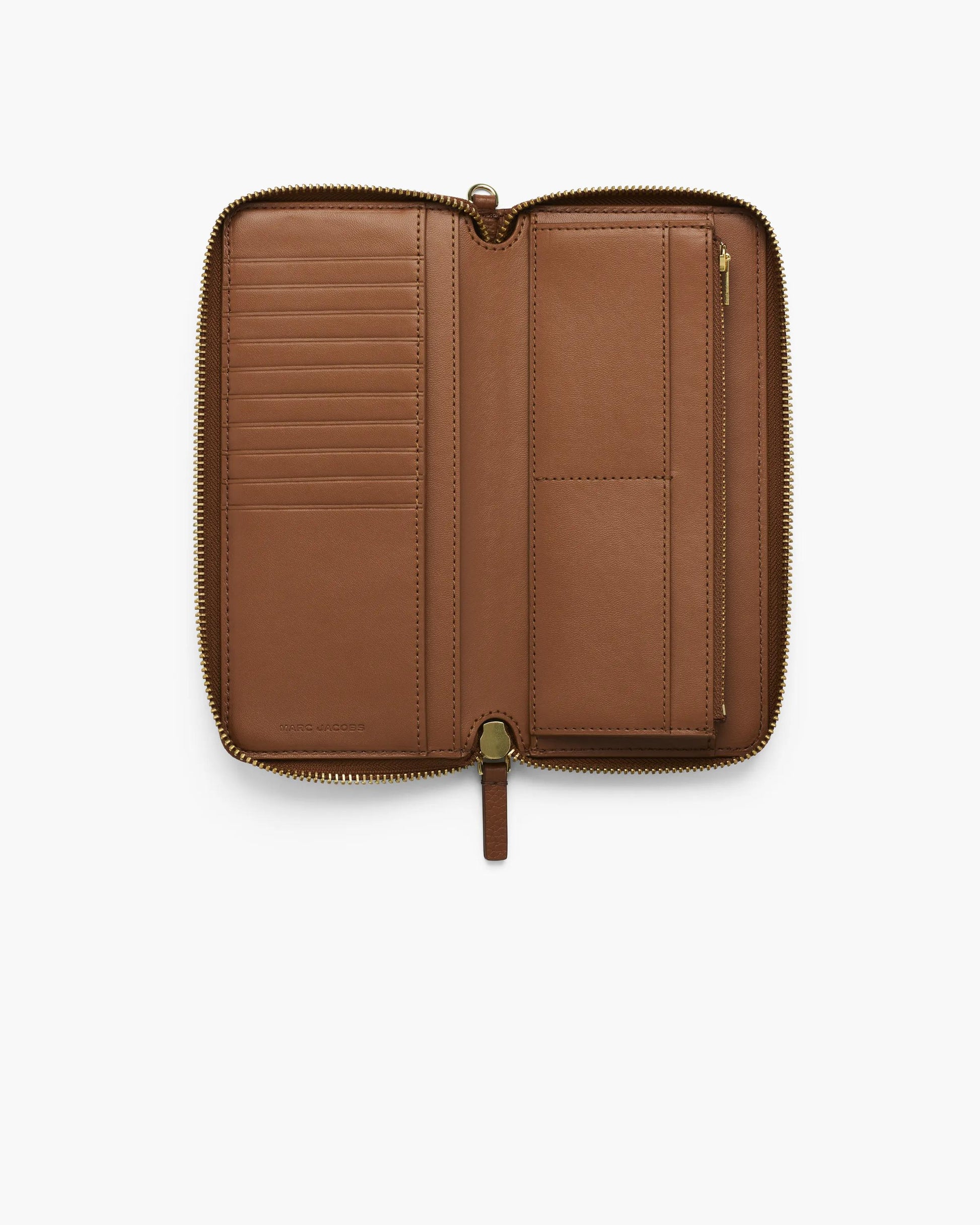 Carteira Marc Jacobs The Leather Continental Wallet, Couro Legítimo Full-Grain, cor Óleo de Argan, vista lateral | Original Exports