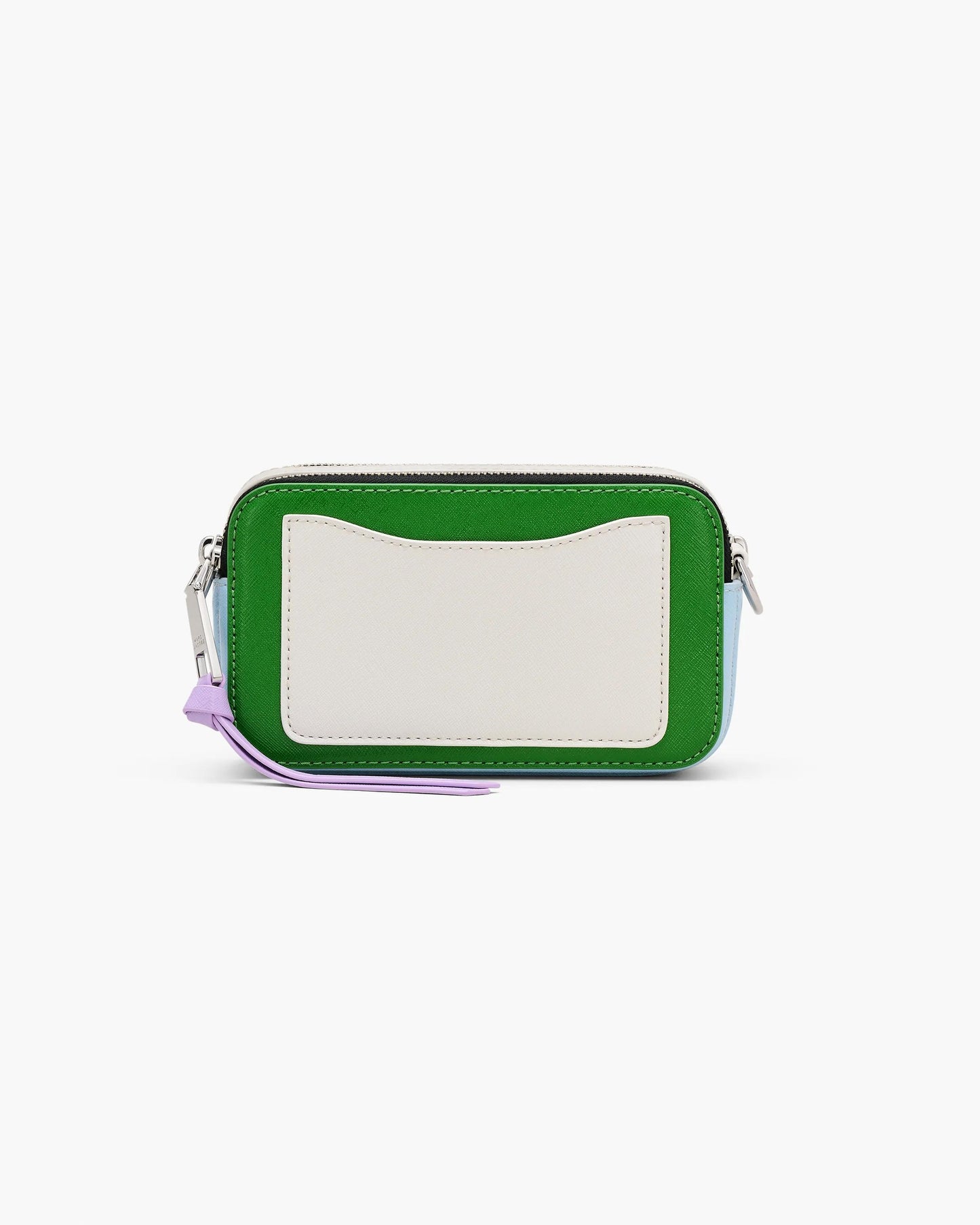 Bolsa Marc Jacobs The Snapshot Jacquard, Tecido Jacquard Estampado, cor Verde Kiwi Multicolor, detalhe do material | Original Exports
