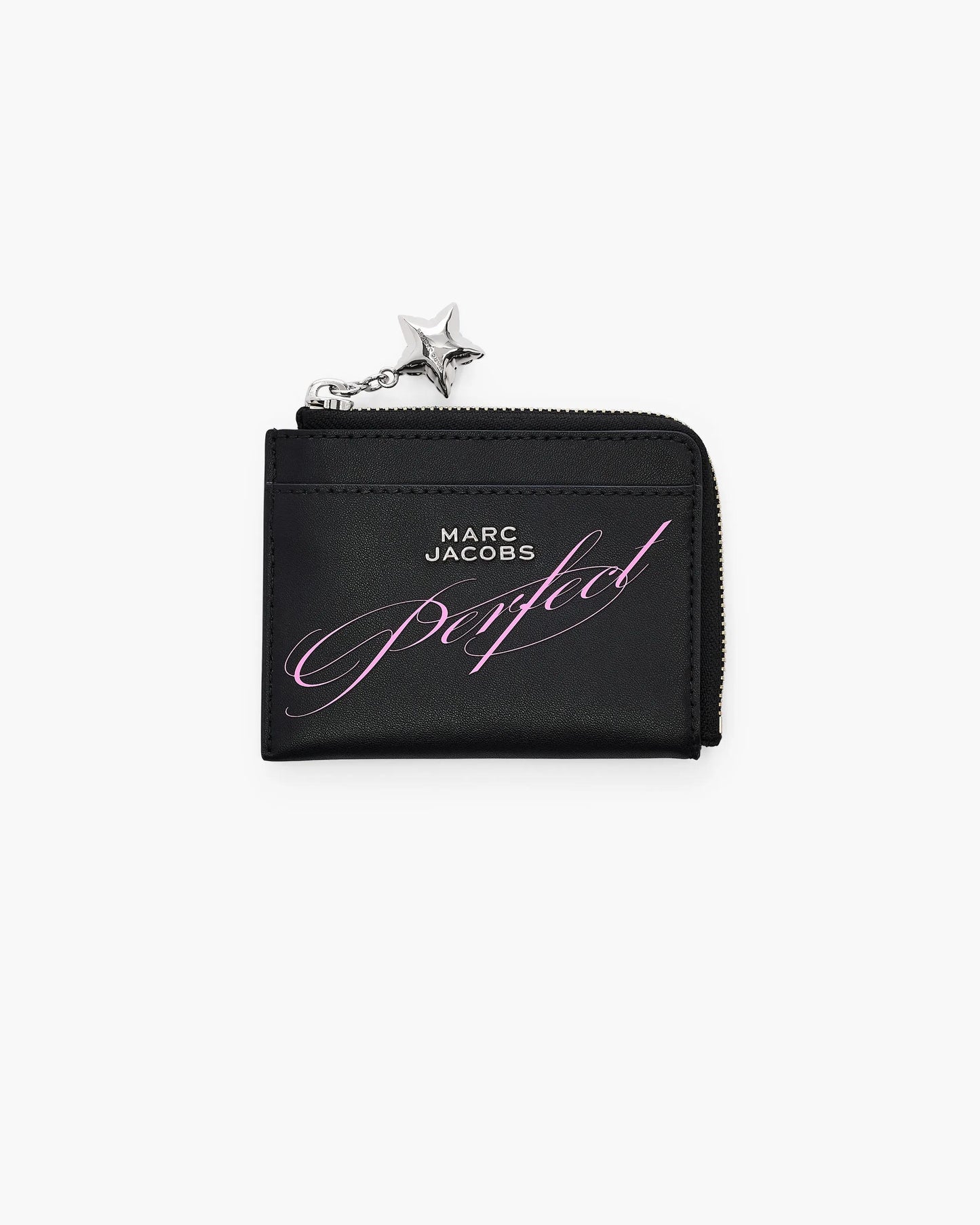 Carteira Marc Jacobs The Perfect Everyday Top Zip Wallet, Couro Legítimo Liso, cor Preto, vista frontal | Original Exports