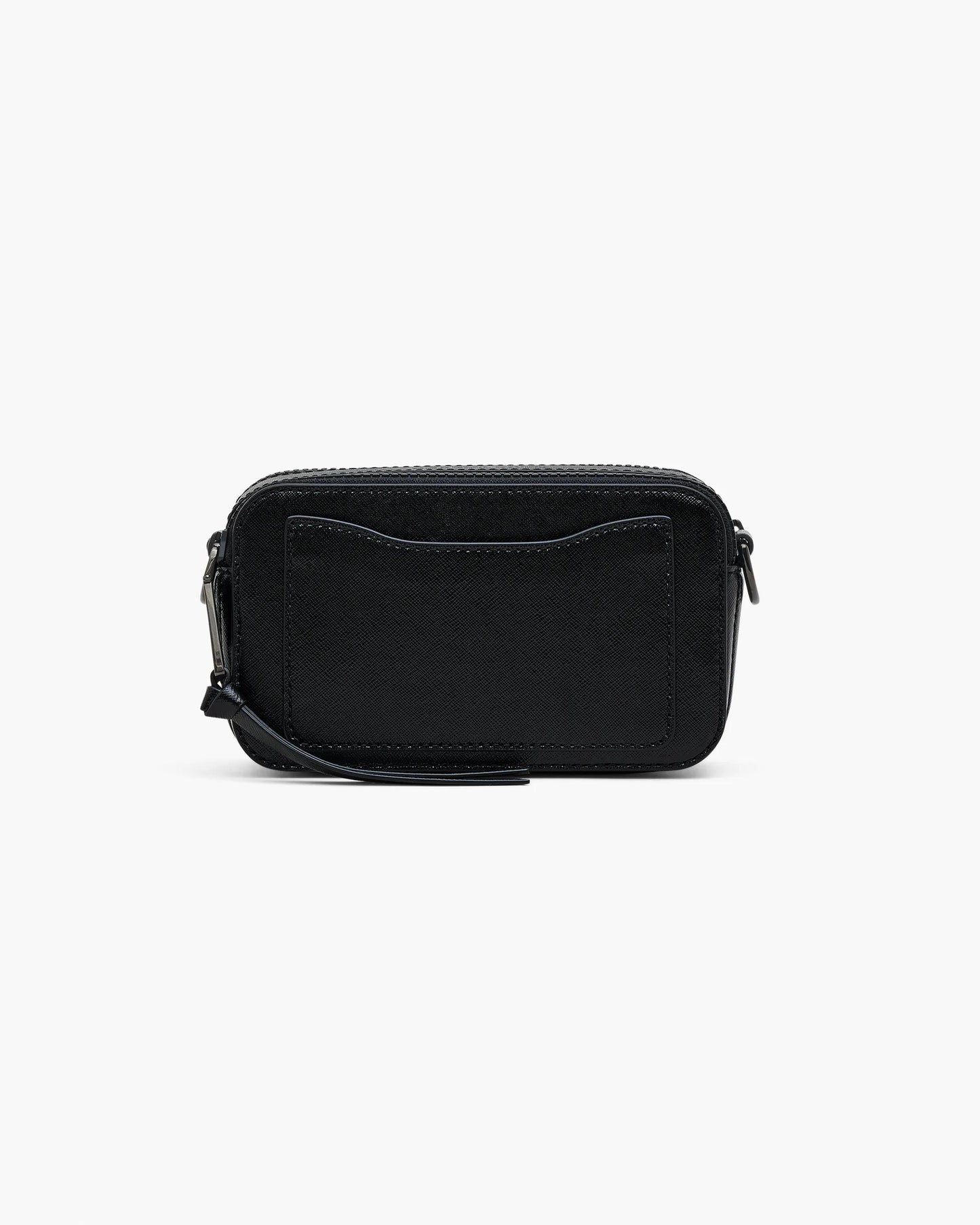 Bolsa Marc Jacobs The Snapshot DTM, Couro Saffiano Legítimo Tonal, cor Preto, detalhe do material | Original Exports