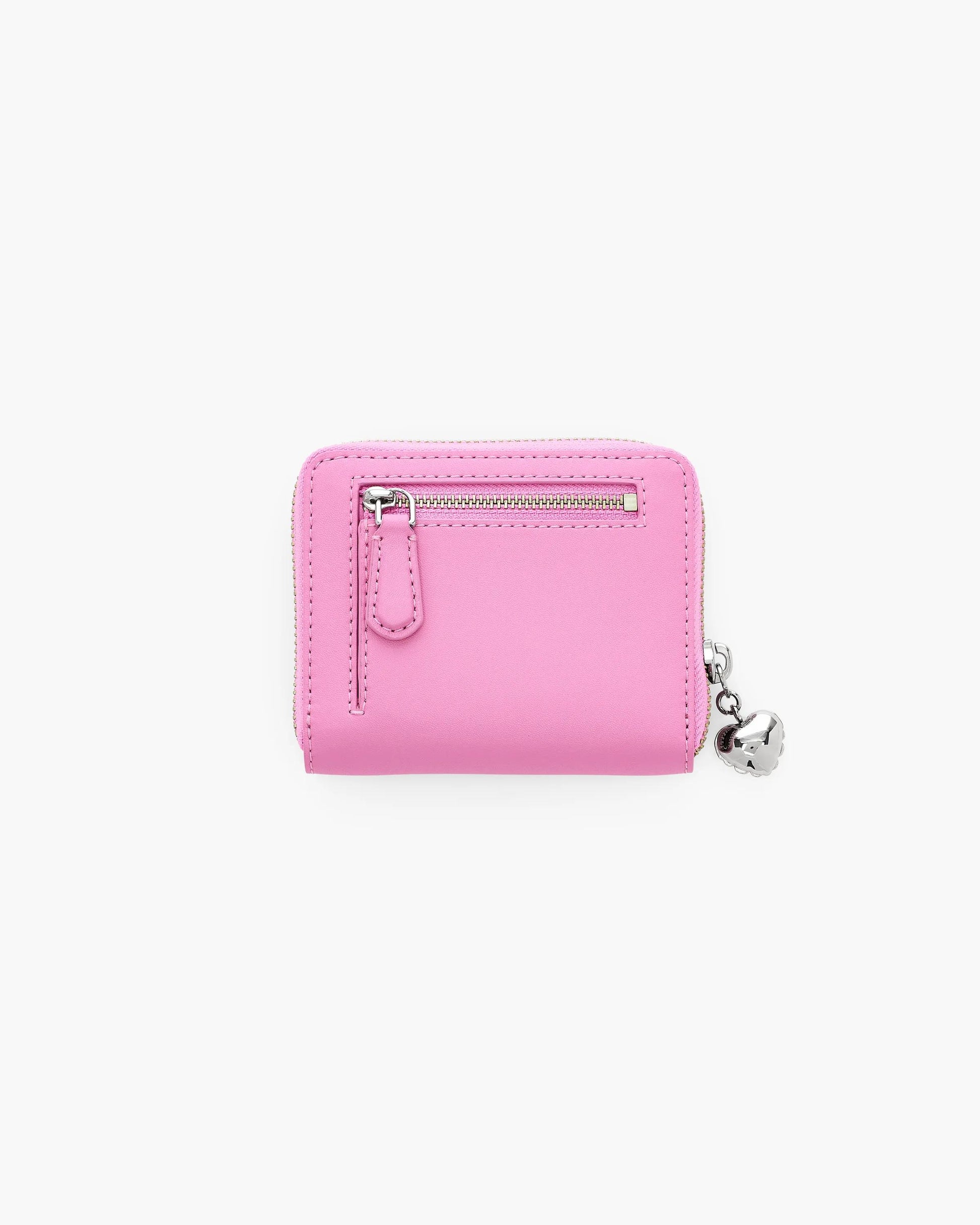 Carteira Marc Jacobs The Perfect Everyday Slim Compact Wallet, Couro Legítimo Liso, cor Rosa Prisma, detalhe do material | Original Exports
