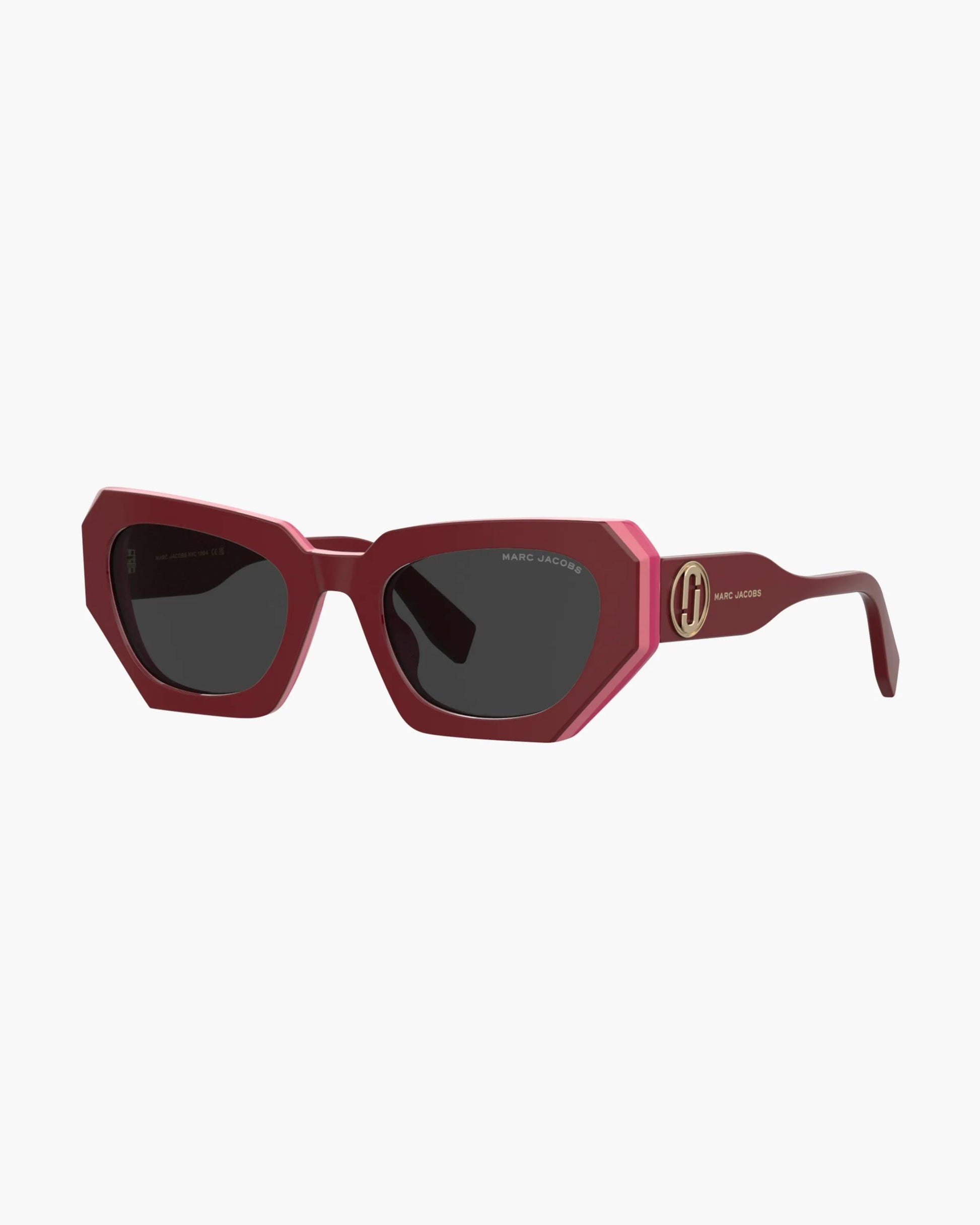 Óculos de Sol Marc Jacobs The J Marc Cat Eye Sunglasses, Acetato, cor Vermelho/Rosa, vista frontal | Original Exports