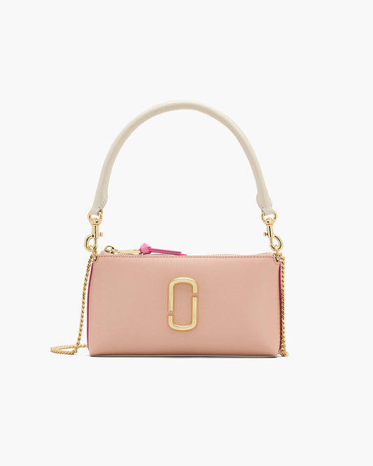 Bolsa Marc Jacobs The Snapshot Convertible Shoulder Bag, Couro Saffiano Legítimo texturizado, cor Rose Multi, vista frontal | Original Exports