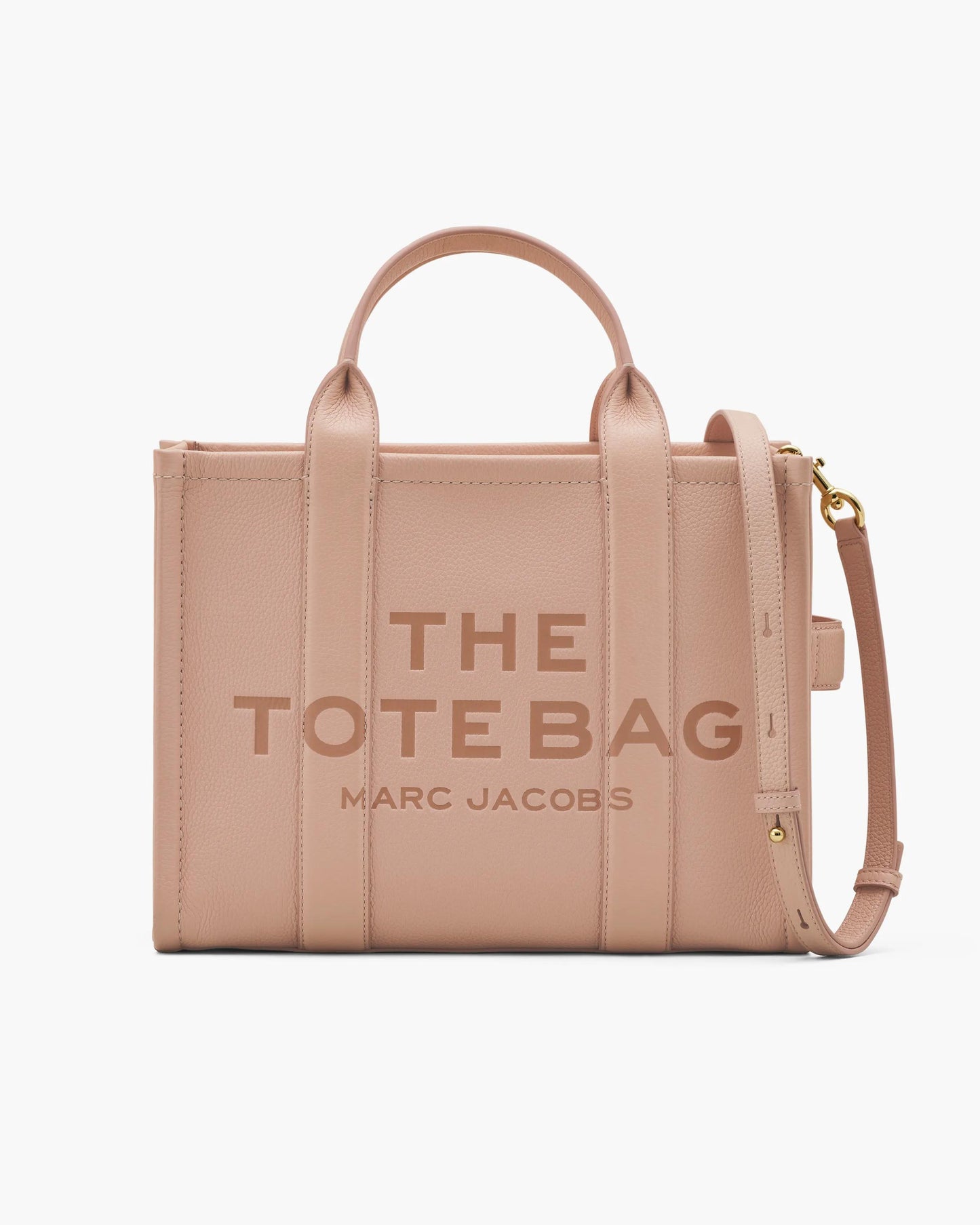 Bolsa Marc Jacobs The Leather Medium Tote Bag, Couro Legítimo, cor Rosé, vista frontal | Original Exports