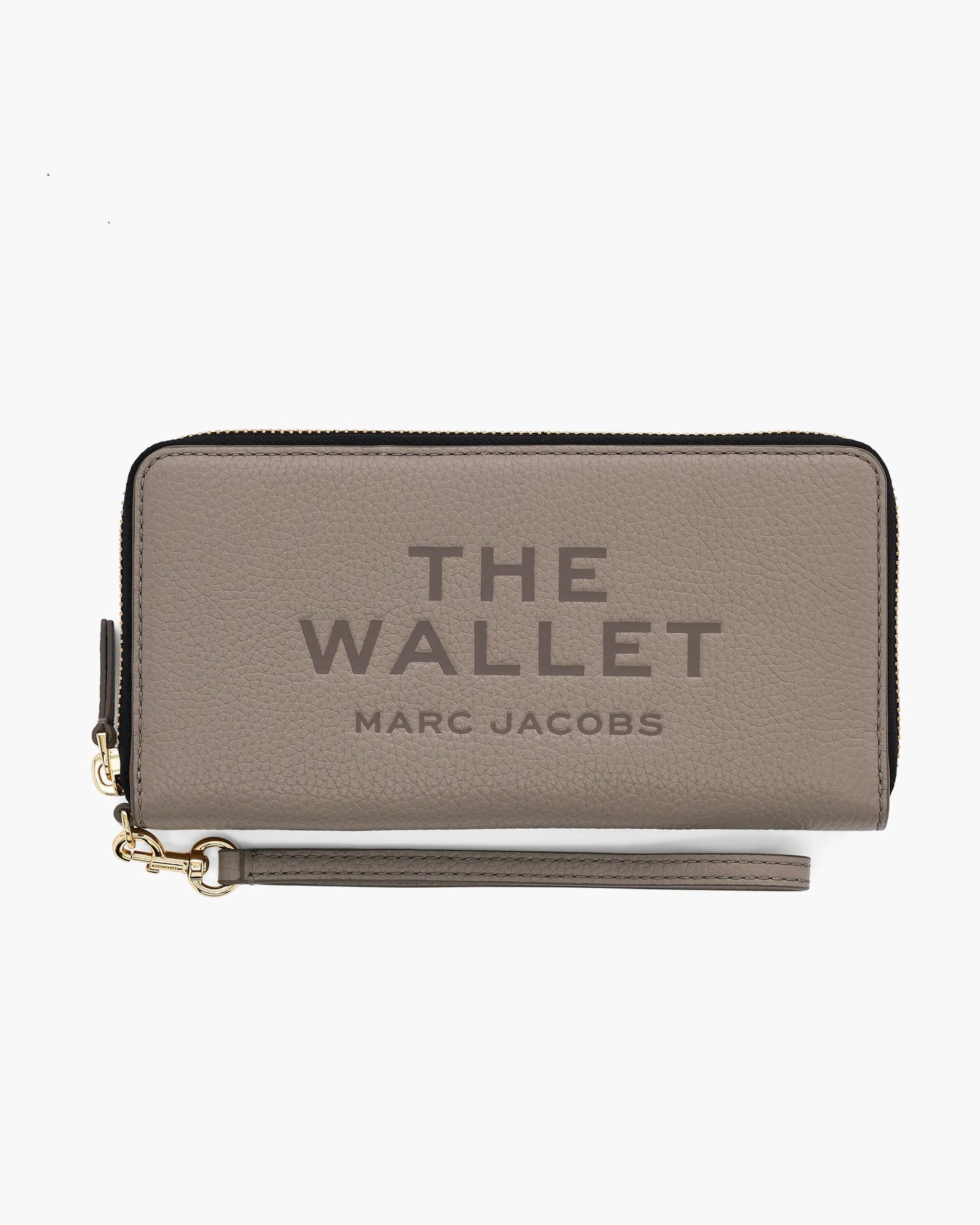 Carteira Marc Jacobs The Leather Continental Wallet, Couro Legítimo Full-Grain, cor Cimento, vista frontal | Original Exports